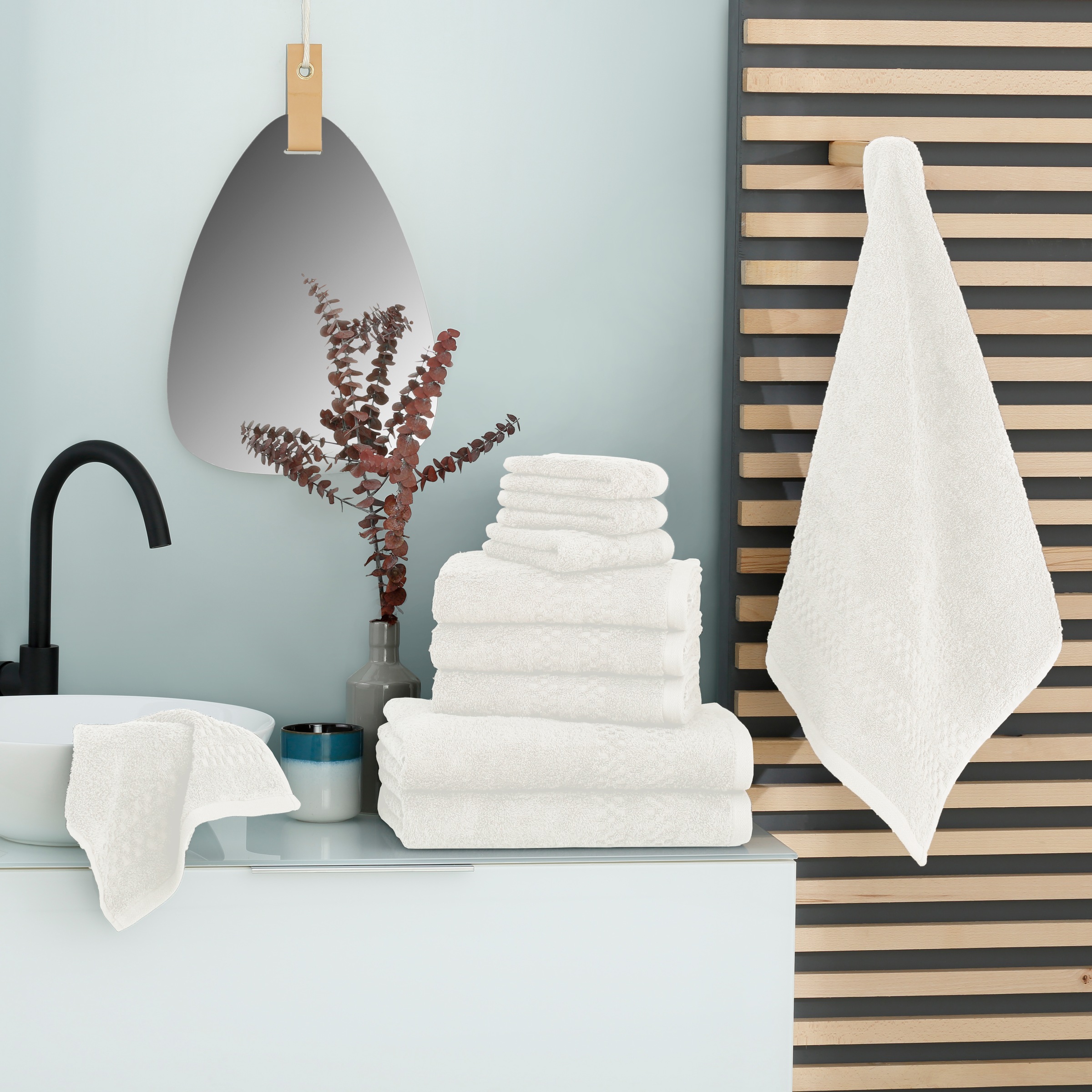 my home Handtuch Set "Regona, als 10 tlg Set und Serie, Premium Handtücher, günstig online kaufen