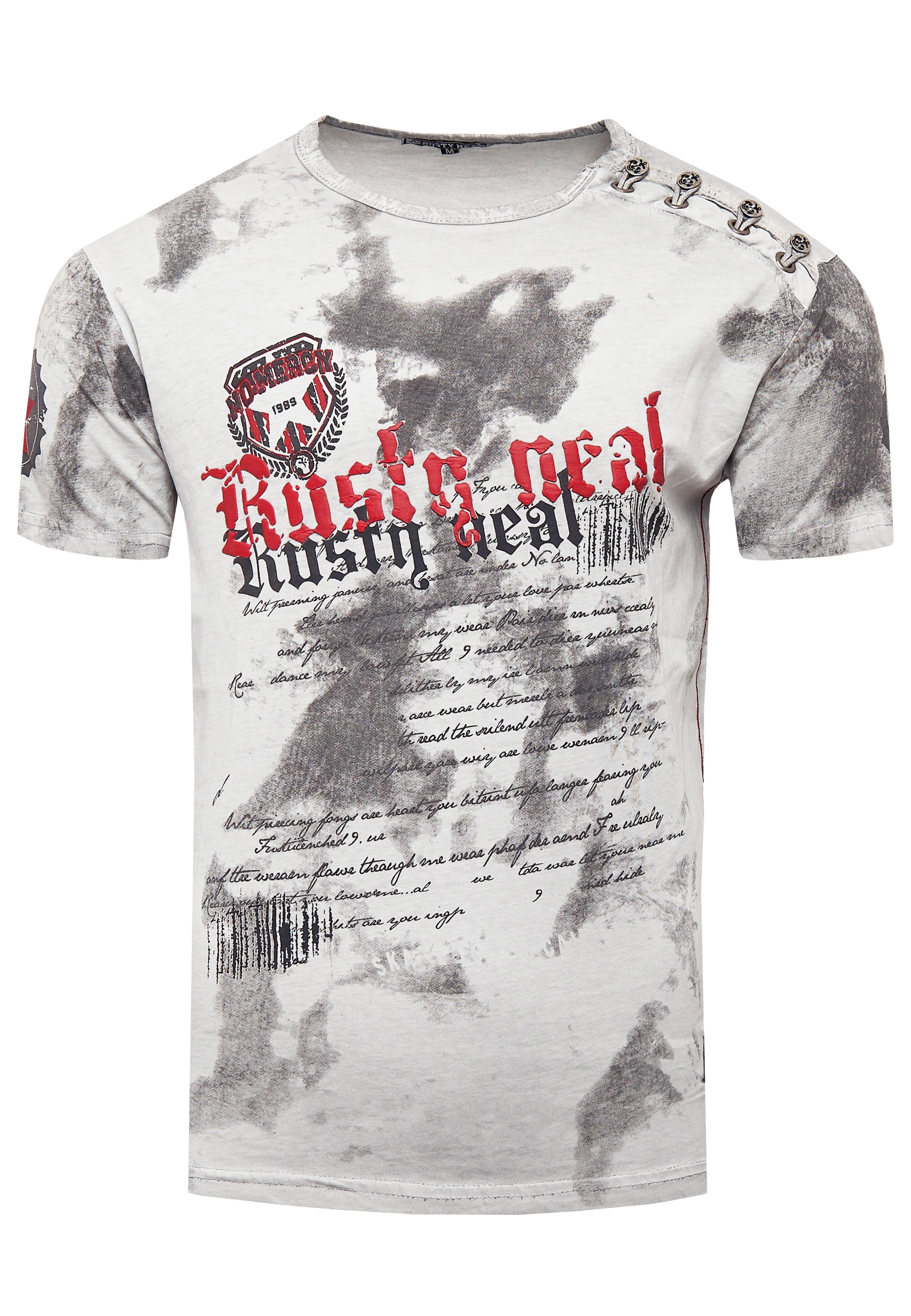 Rusty Neal T-Shirt, in tollem Batik-Design