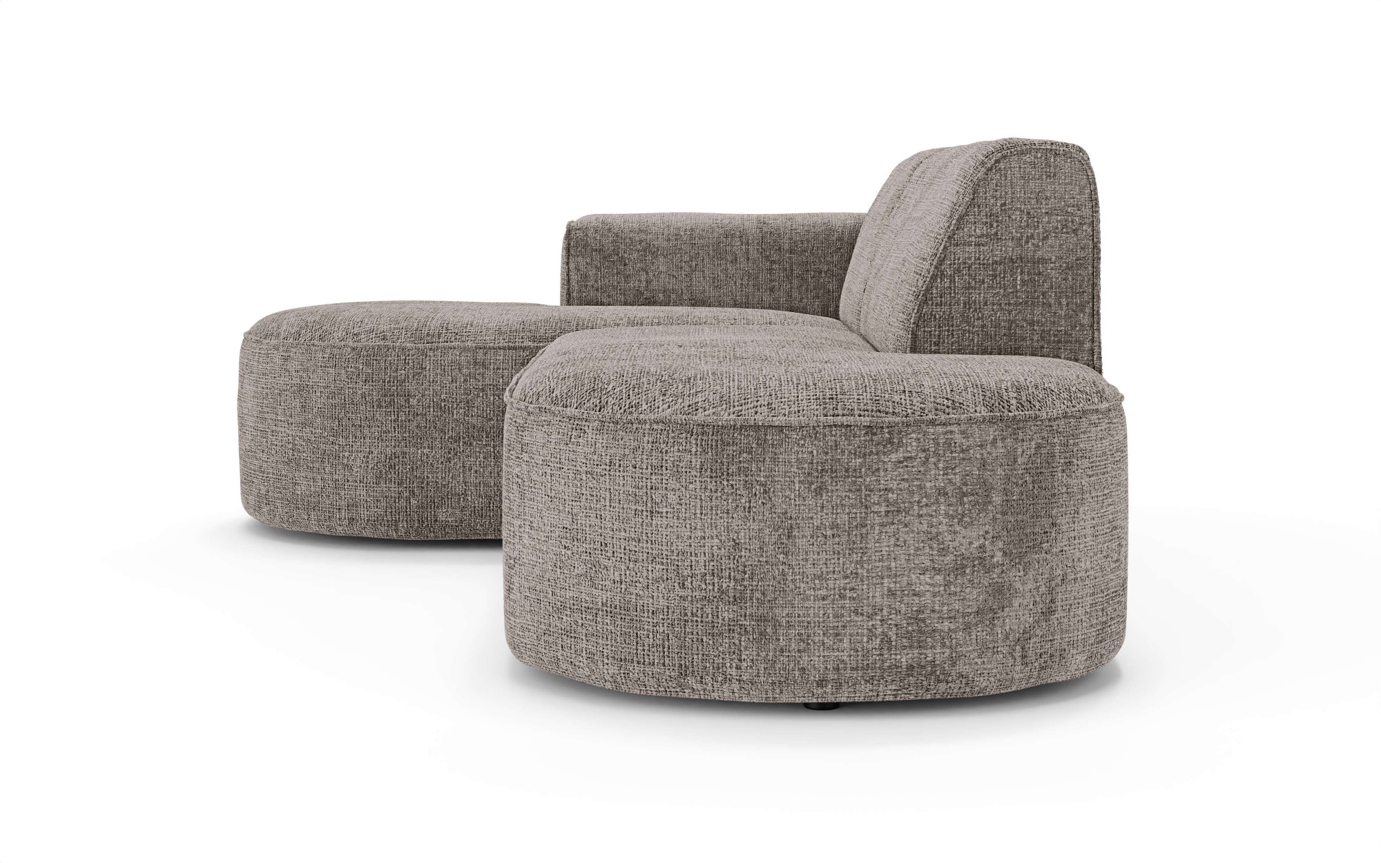 OTTO home Ecksofa »ADELLA Design-Sofa mit Recamiere rechts/links, 248/159/76 cm«, L-Form mit Wellenunterfederung, runde Form, auch in Cord