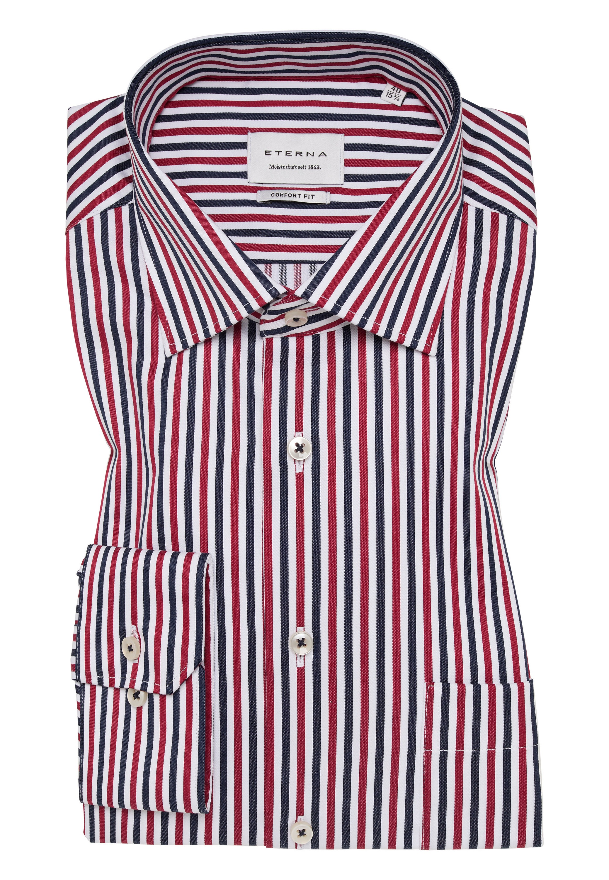 Thumbnail - Eterna Langarmhemd "COMFORT FIT" NON IRON (bügelfrei)