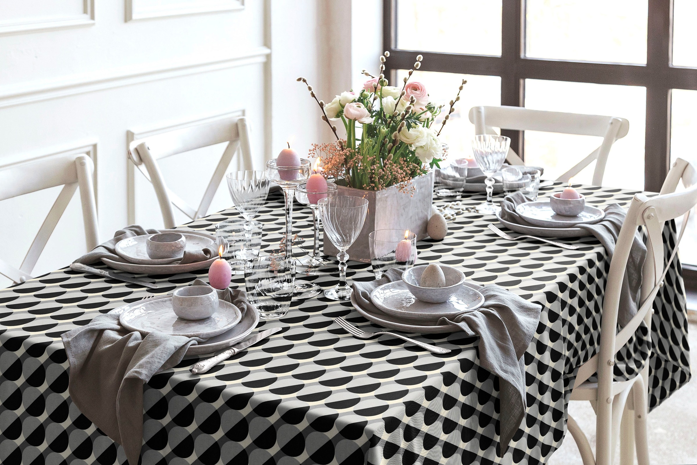 Adam Tischdecke "Circles" aus 100% Bio-Baumwolle günstig online kaufen