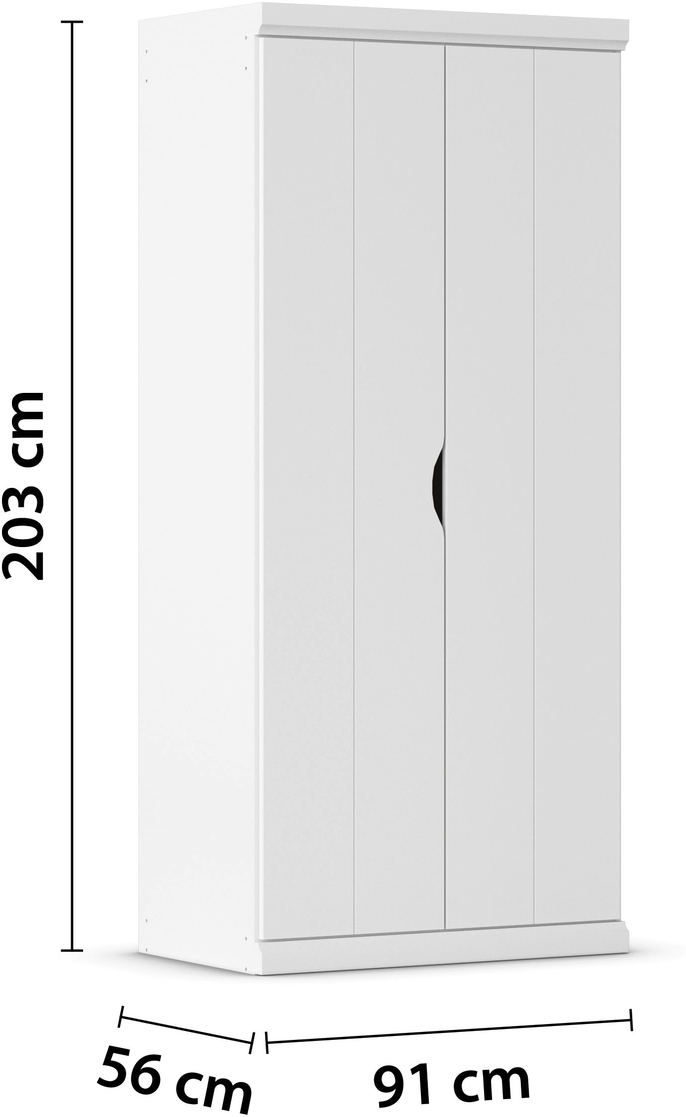 rauch Kleiderschrank »Marlene«, (in 3 verschiedenen Ausstattungen BASIC/CLASSIC/PREMIUM), in 3 Breiten 91/136/181 cm im Landhaus-Stil MADE IN GERMANY