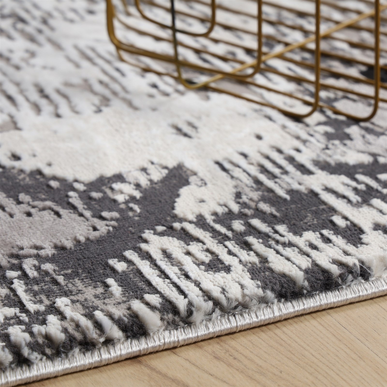 Teppich KAYOOM "Olivo 922", grau, B:120cm H:13mm L:170cm, Polyester, Teppiche, Teppich, Kurzflor, Vintage, Modernes Muster, Deko, Vegan 2