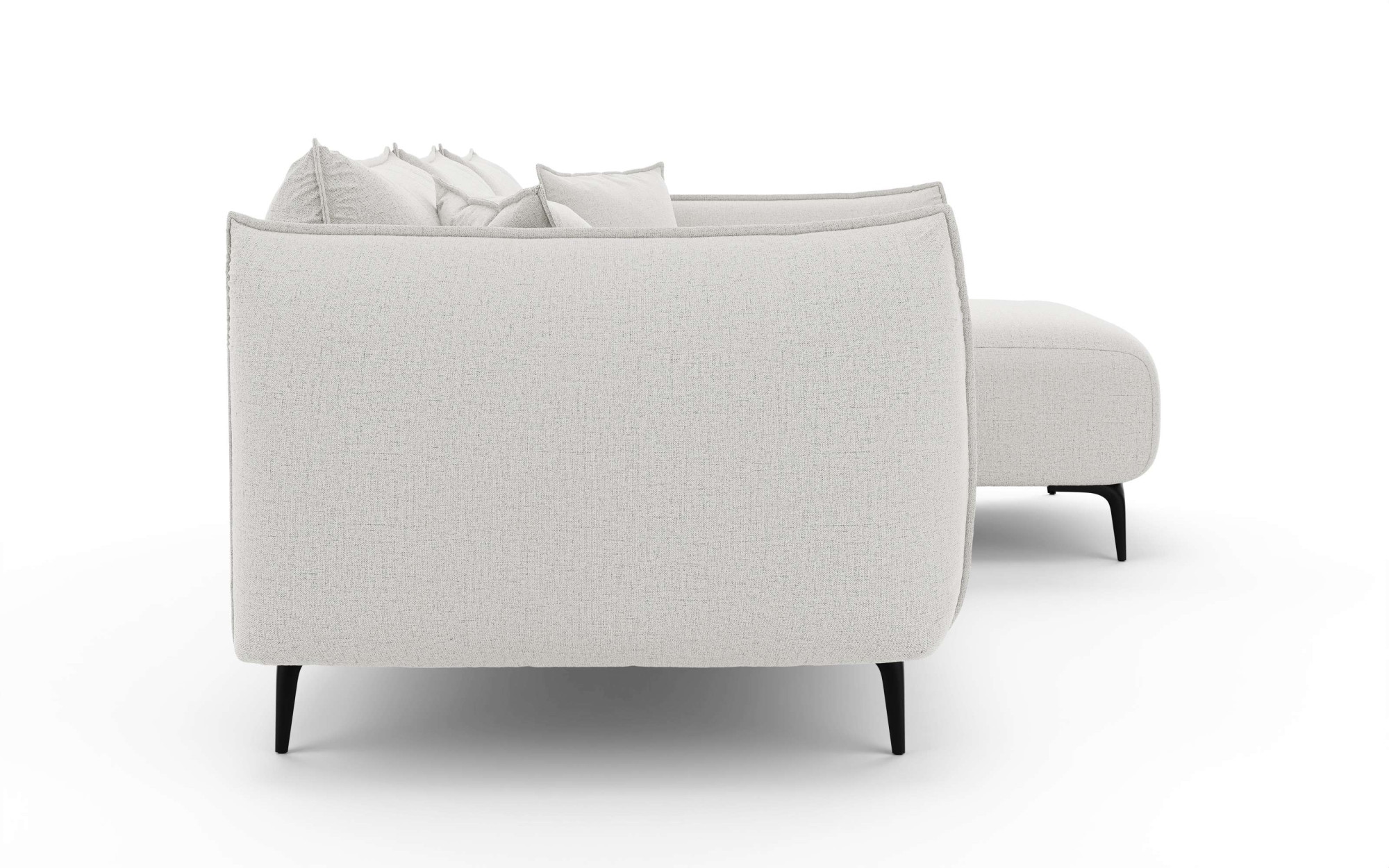LeGer Home by Lena Gercke Ecksofa »Adelita mit Ottomane links oder rechts bestellbar, B/H/T 270/97/168«, L-Form mit Wellenunterfederung, enthält 2 Zierkissen