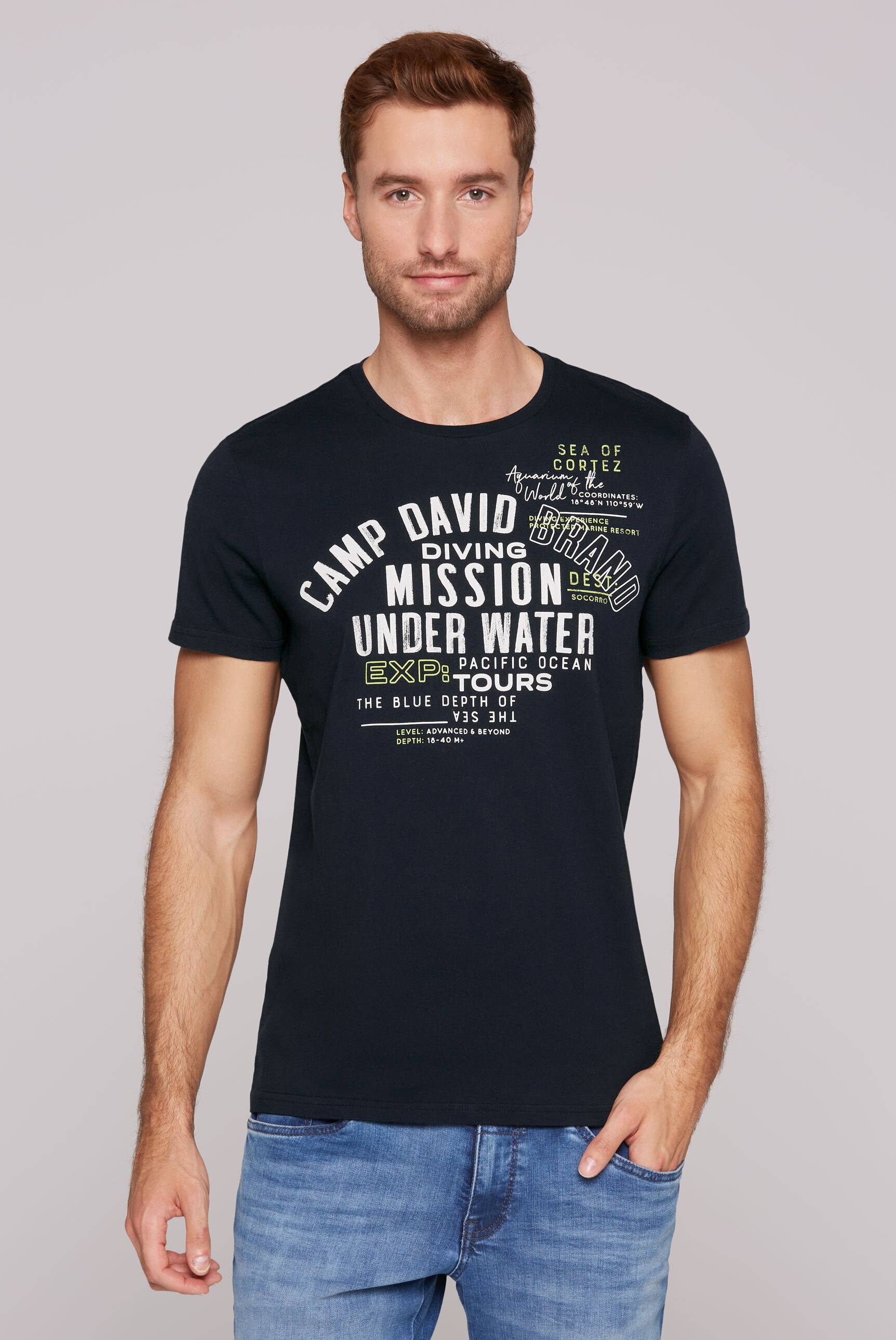 CAMP DAVID Rundhalsshirt, mit Baumwolle günstig online kaufen