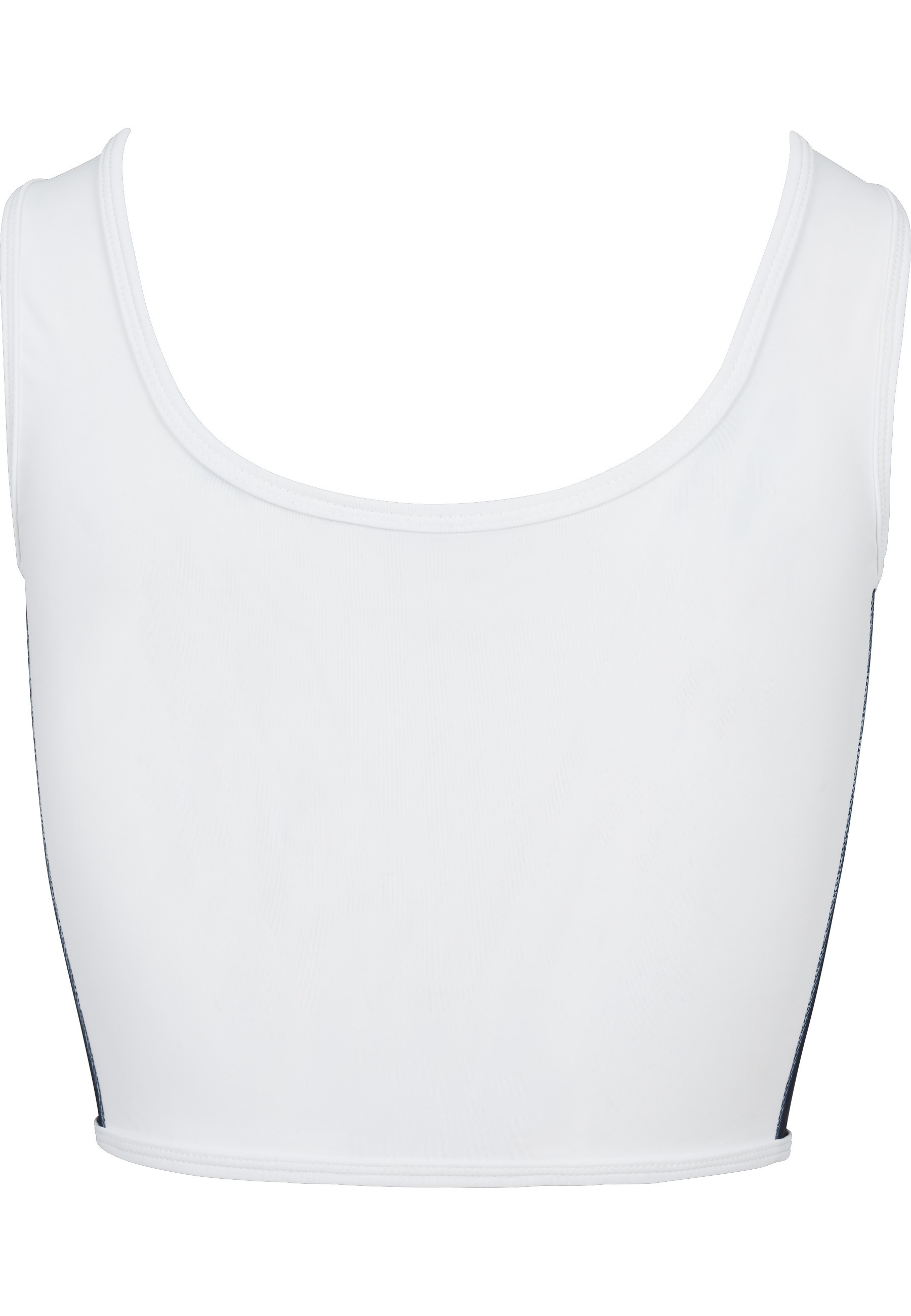 URBAN CLASSICS Tanktop »Urban Classics Damen Ladies Side Stripe Cropped Zip Top« 1 Stk.