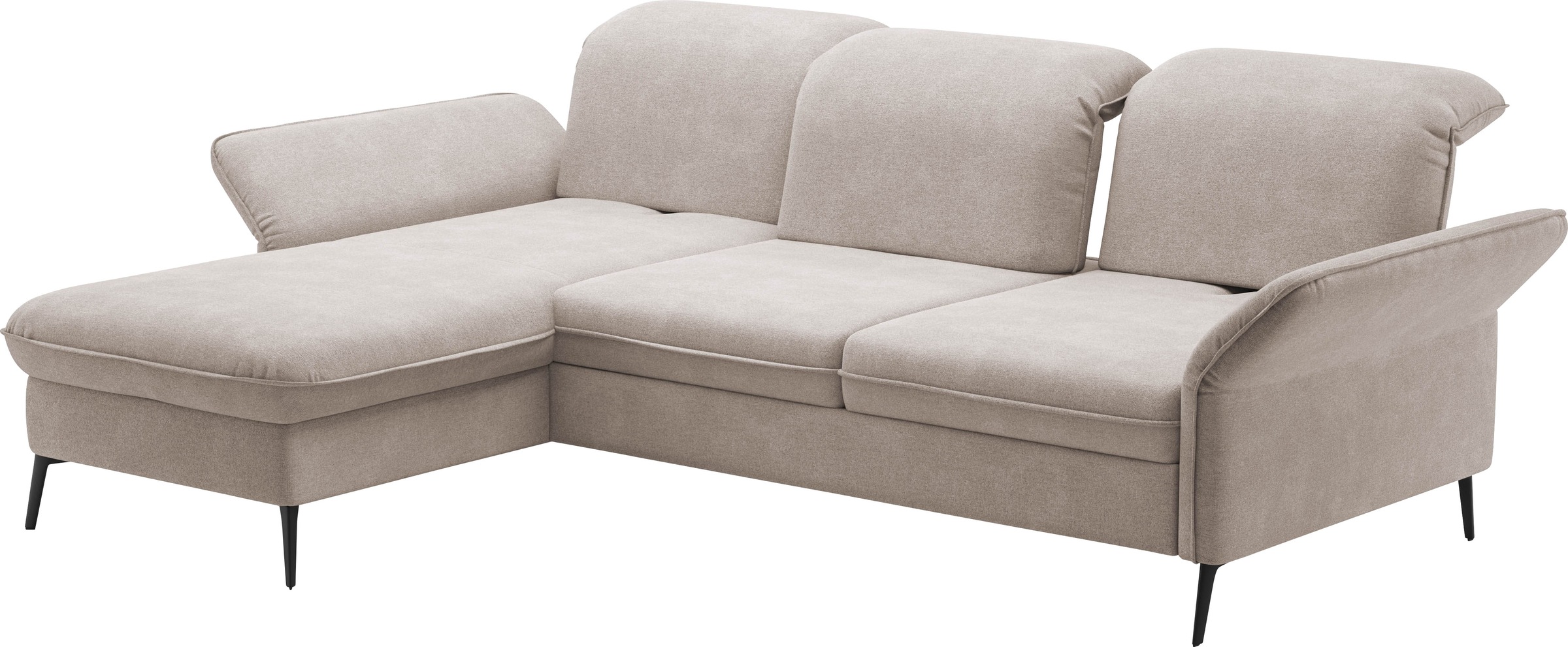 sit&more Ecksofa »Emely«, mit Sitztiefenverstellung optional mit Bettfunktion und Bettkasten