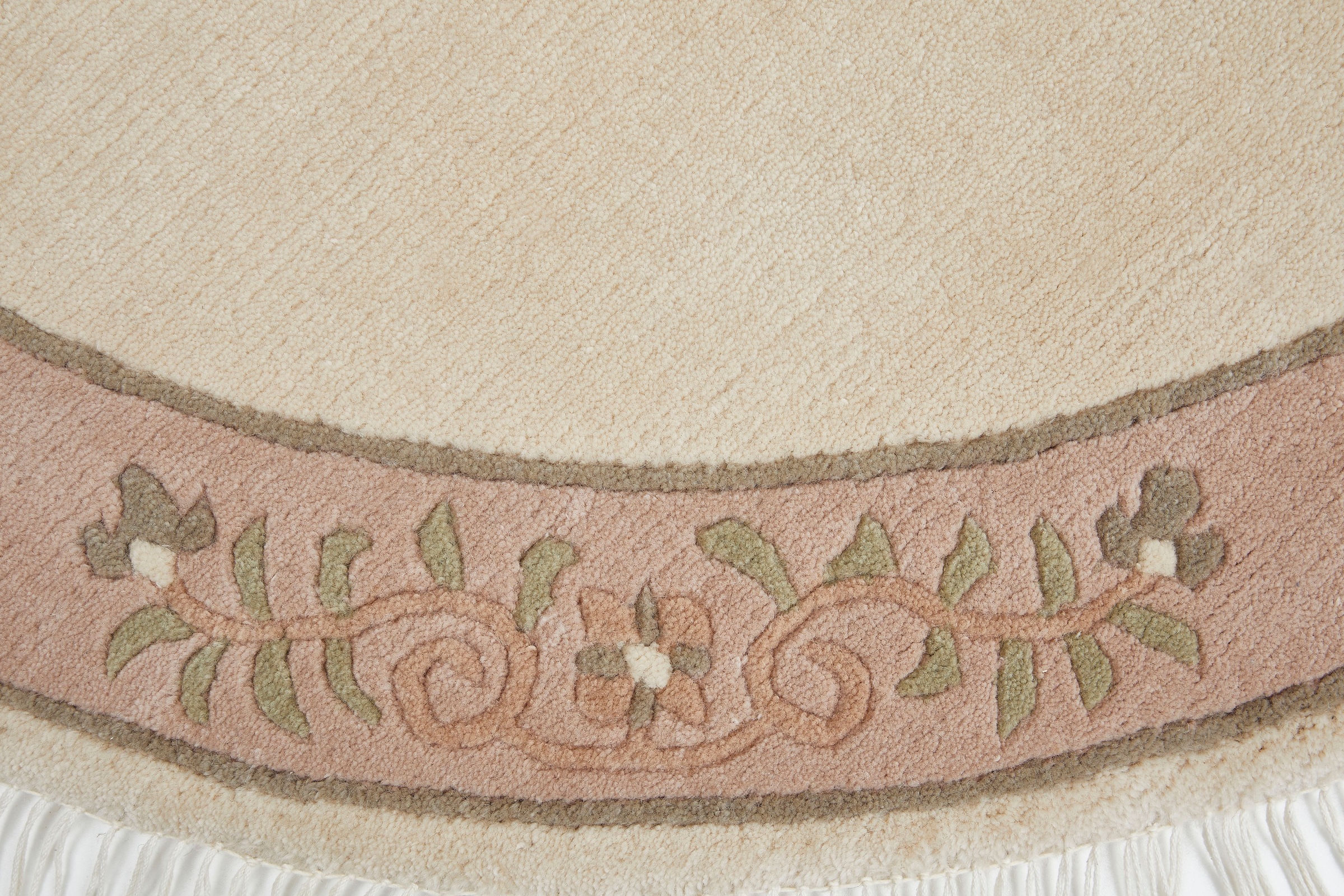 LUXOR living Wollteppich »Giza«, rund, 12 mm Höhe, reine Wolle, handgeknüpft, mit Bordüre und Fransen, Orient-Teppich