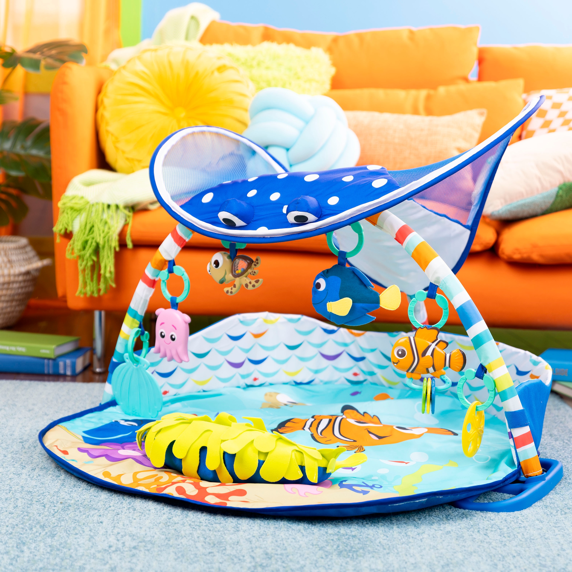 Bright Starts Spielbogen »Finding Nemo Mr. Ray Ocean Lights & Music Gym«, mit Licht- und Soundeffekt