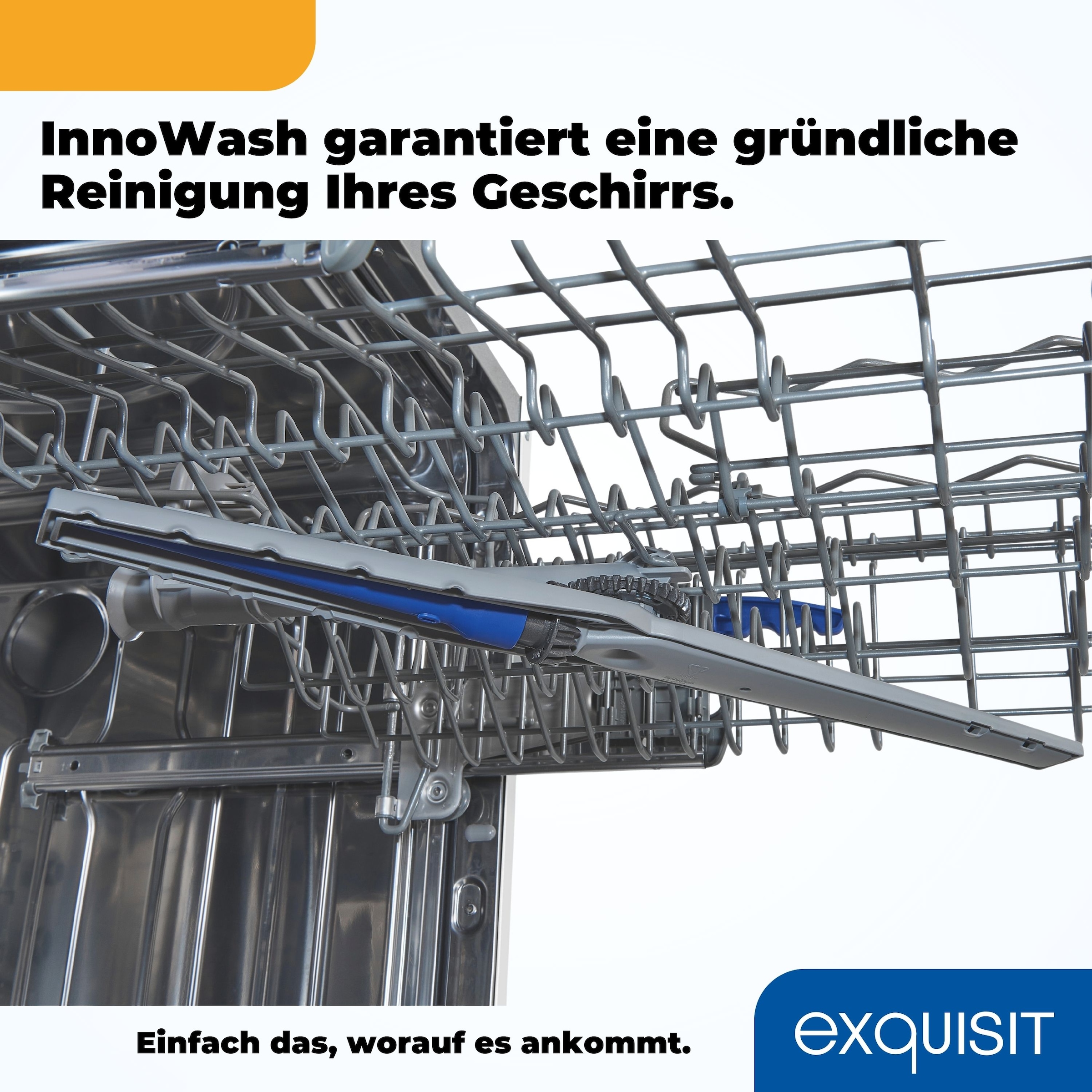 exquisit Standgeschirrspüler »GSP9414-030D inox«, 14 Maßgedecke