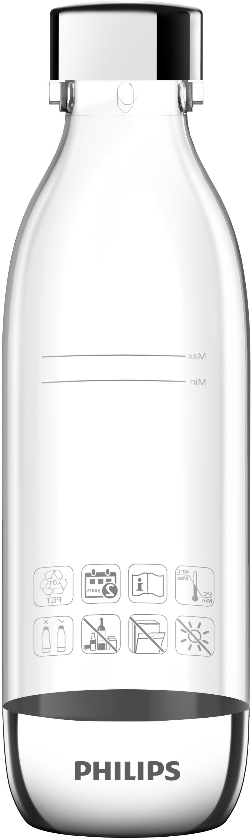 Philips Wassersprudler Flasche »Ersatzflasche 0,5L für ADD4901, 4902X & ADD5962« 2x kleine Sprudelflaschen