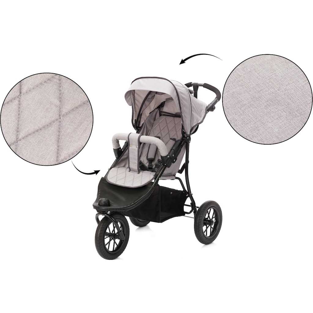 Fillikid Sport-Kinderwagen »Jogger, hellgrau melange«, 15 kg