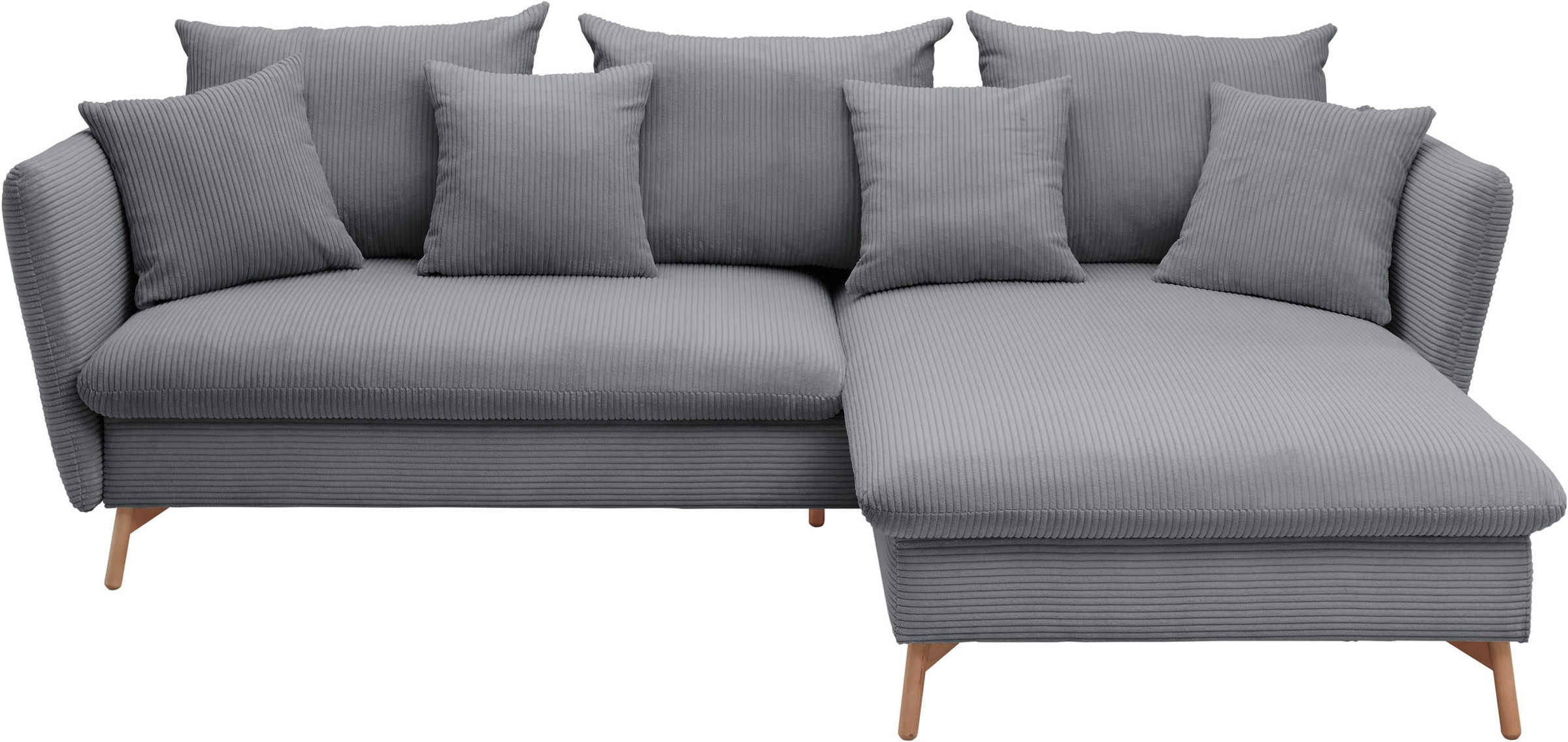 OTTO home Ecksofa "MERLE, 258 cm, L-Form, traumhafter Cord," mit Bettfunkti günstig online kaufen