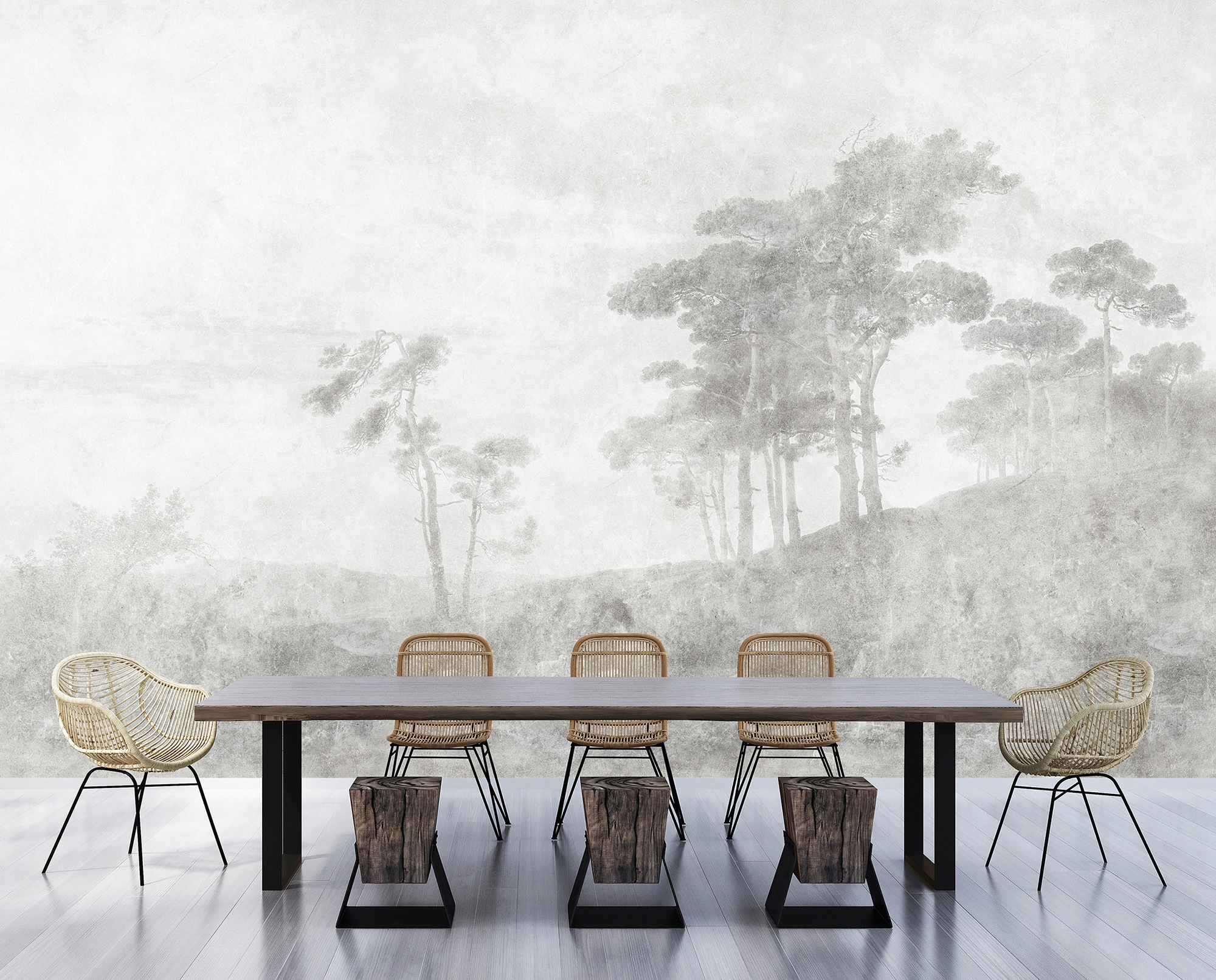 living walls Fototapete »Walls by Patel Romantic Grove«, Vlies, Wand