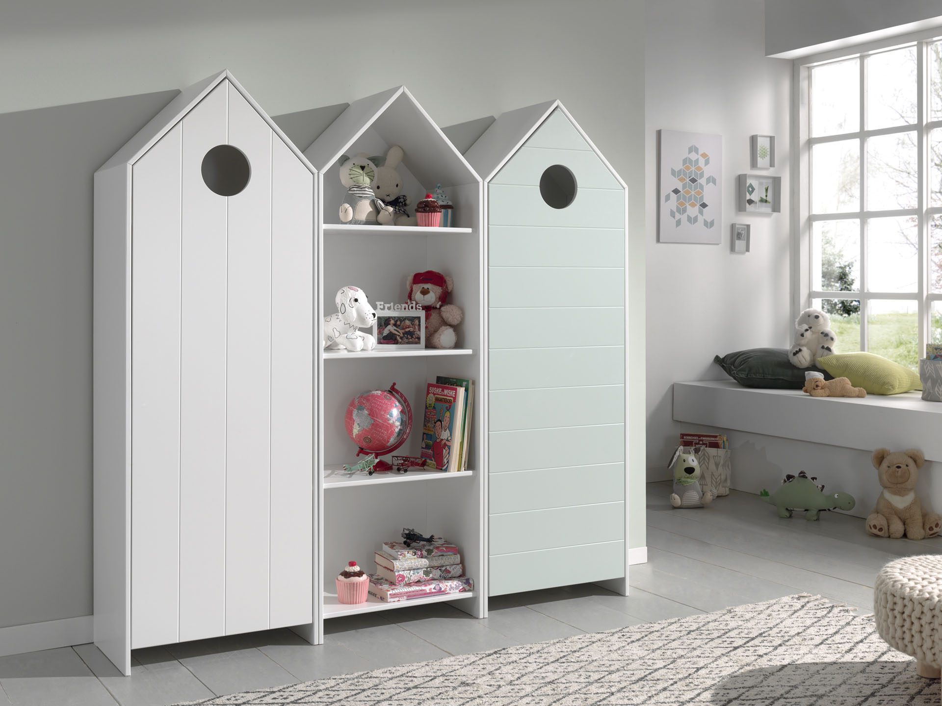 Vipack Jugendzimmer-Set "Casami, best. aus 2 Schränken mit Drehtür, 1 Regalschrank, TOP modern" B/H/T ca. 115,2x171,3x37cm, verschiedene Farbkombinationen erhältlich