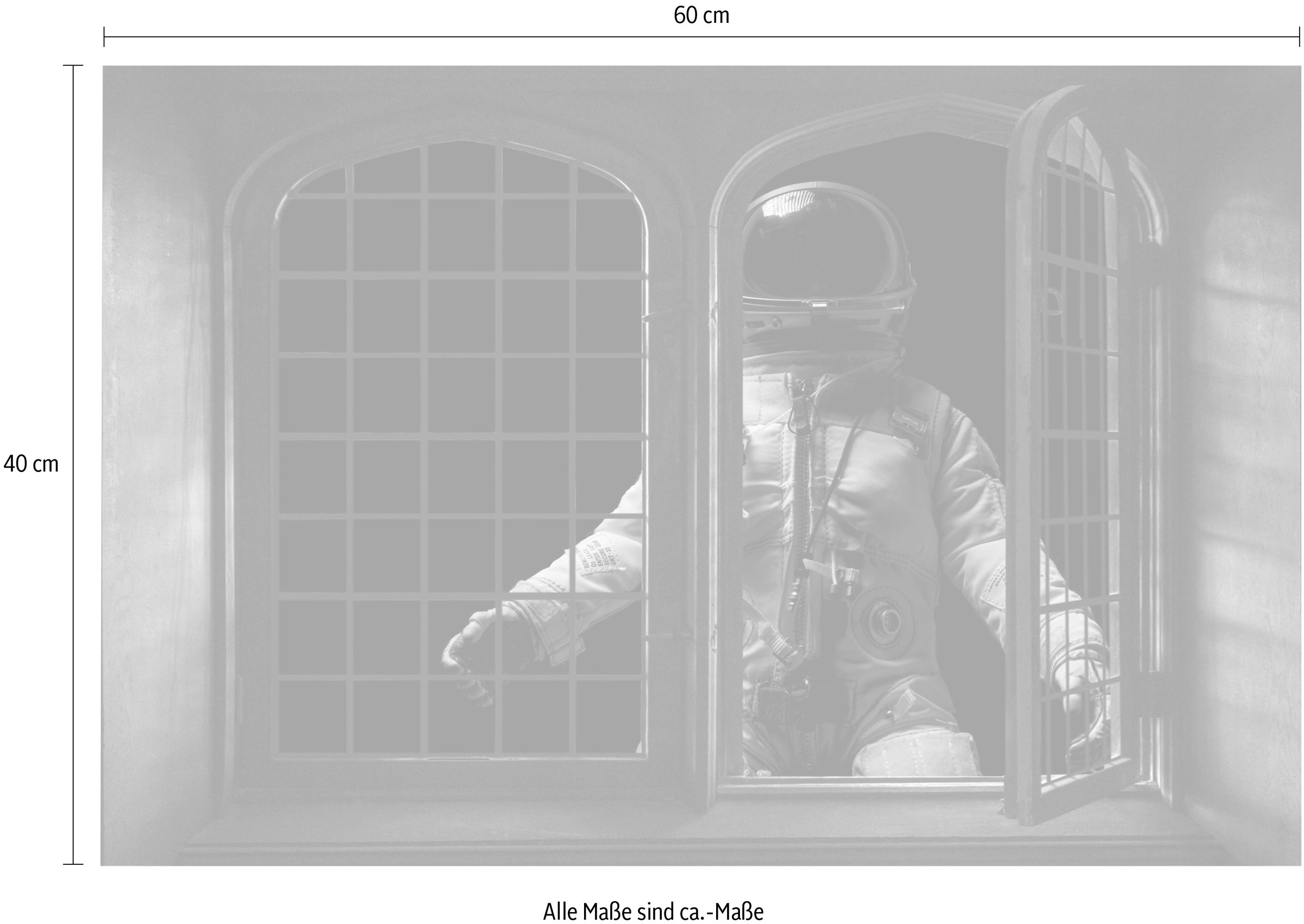 queence Wandsticker »Astronaut«, Wandsticker, Wandbild, selbstklebend, 3D, Fenster