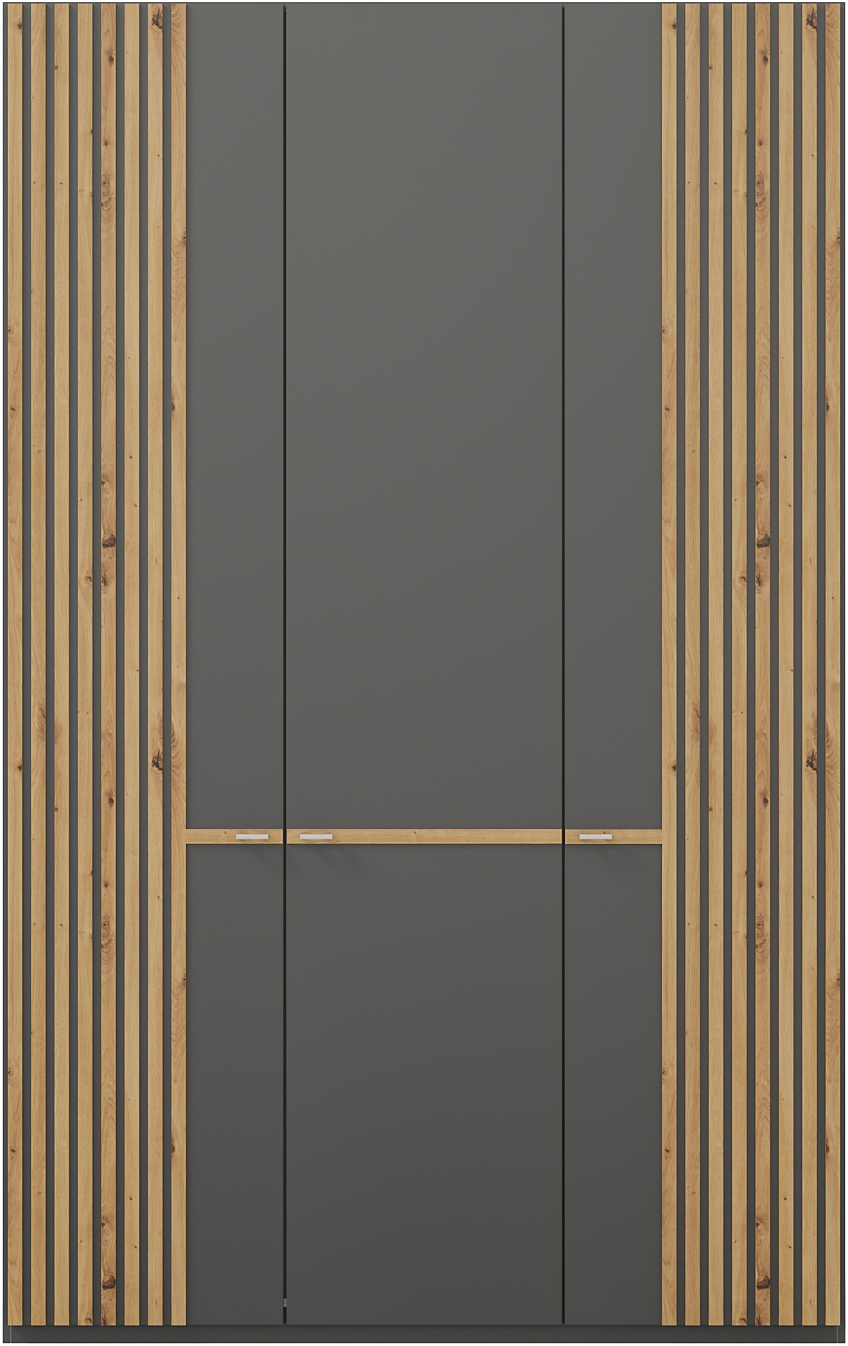 Thumbnail - Musterring Kleiderschrank "Isabelle" Lamellen in Eiche, Griffe in silber, verschiedene Größen und Farben