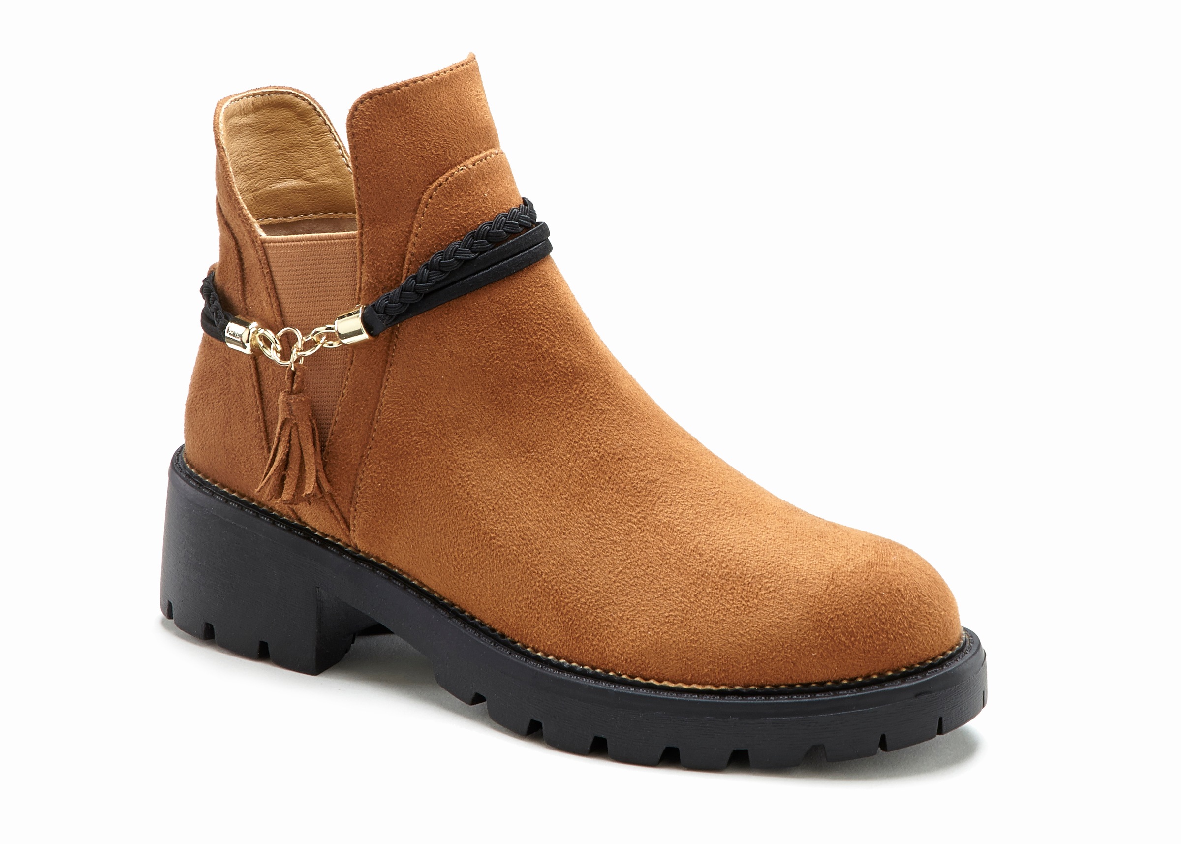 Thumbnail - LASCANA Chelseaboots, mit abnehmbarem Band und Chunky-Sohle, Ankle Boots, Stiefelette