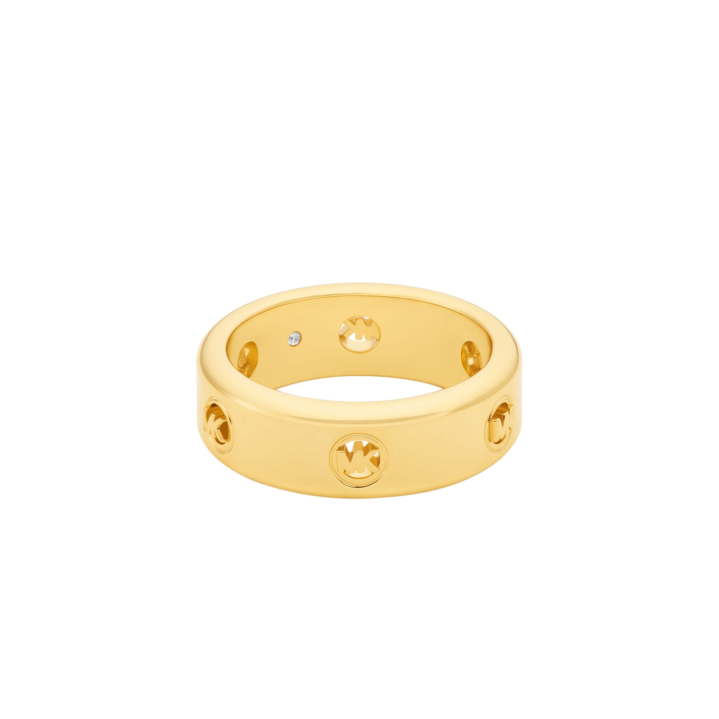 Fingerring MICHAEL KORS "Schmuck Geschenk Metall PREMIUM" Gr. 17,5, gelbgoldfarben, Fingerringe, Damen, 17,5, Metall, 6,7mm, Fingerring 2