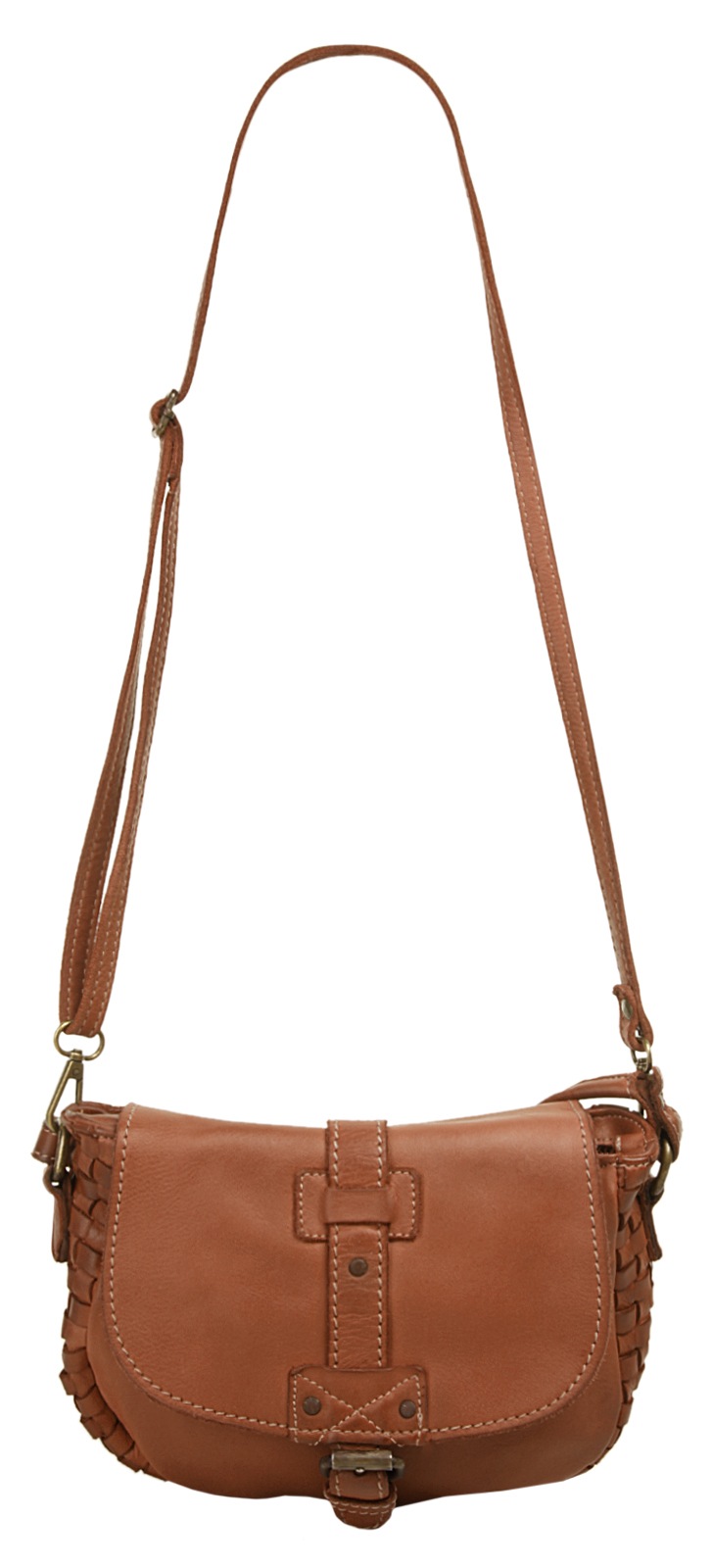 Cluty Umhängetasche, echt Leder, Made in Italy