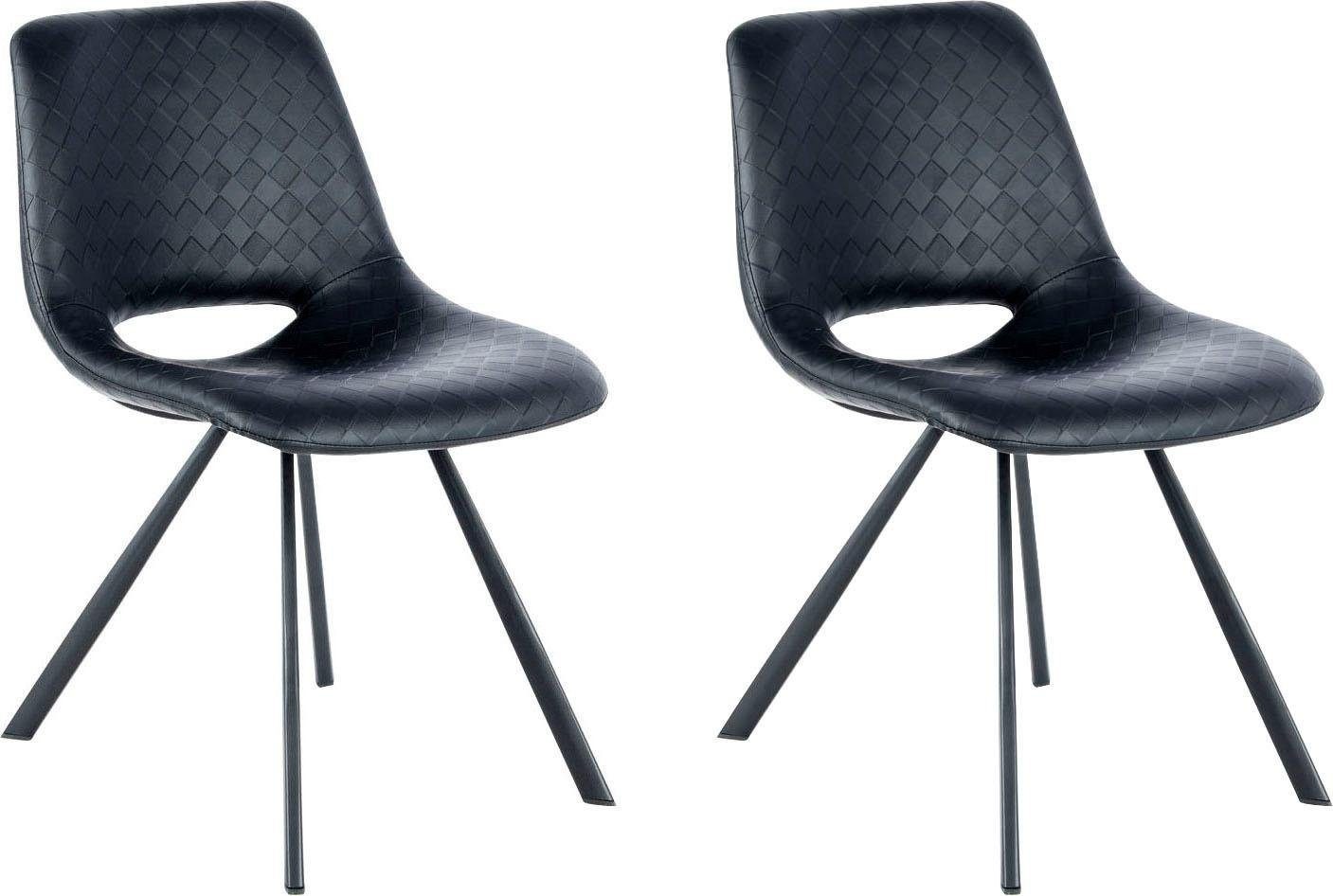 Kayoom Stuhl "Josephine 325 2er-Set, zeitloses Design, mit geometrischer Au günstig online kaufen