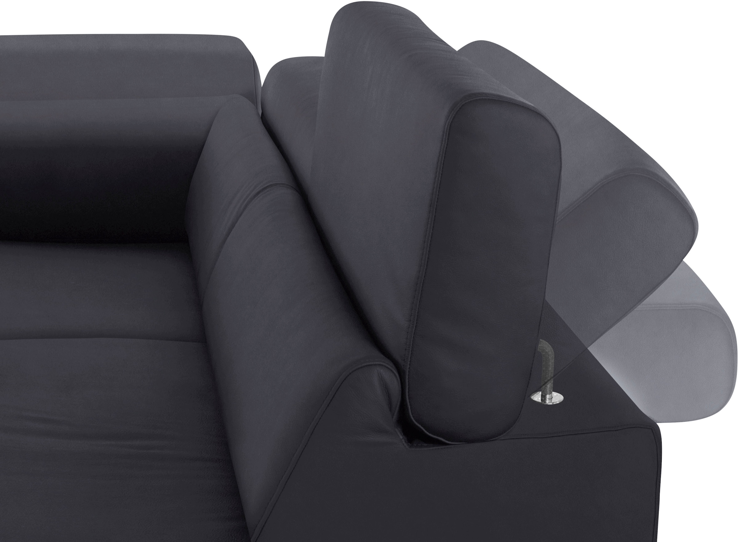 W.SCHILLIG Ecksofa »finn, Designsofa mit tollem Sitzkomfort, bequem, L-Form«, German Design Award 2016, Fußgestell Nussbaum natur, Breite 281 cm