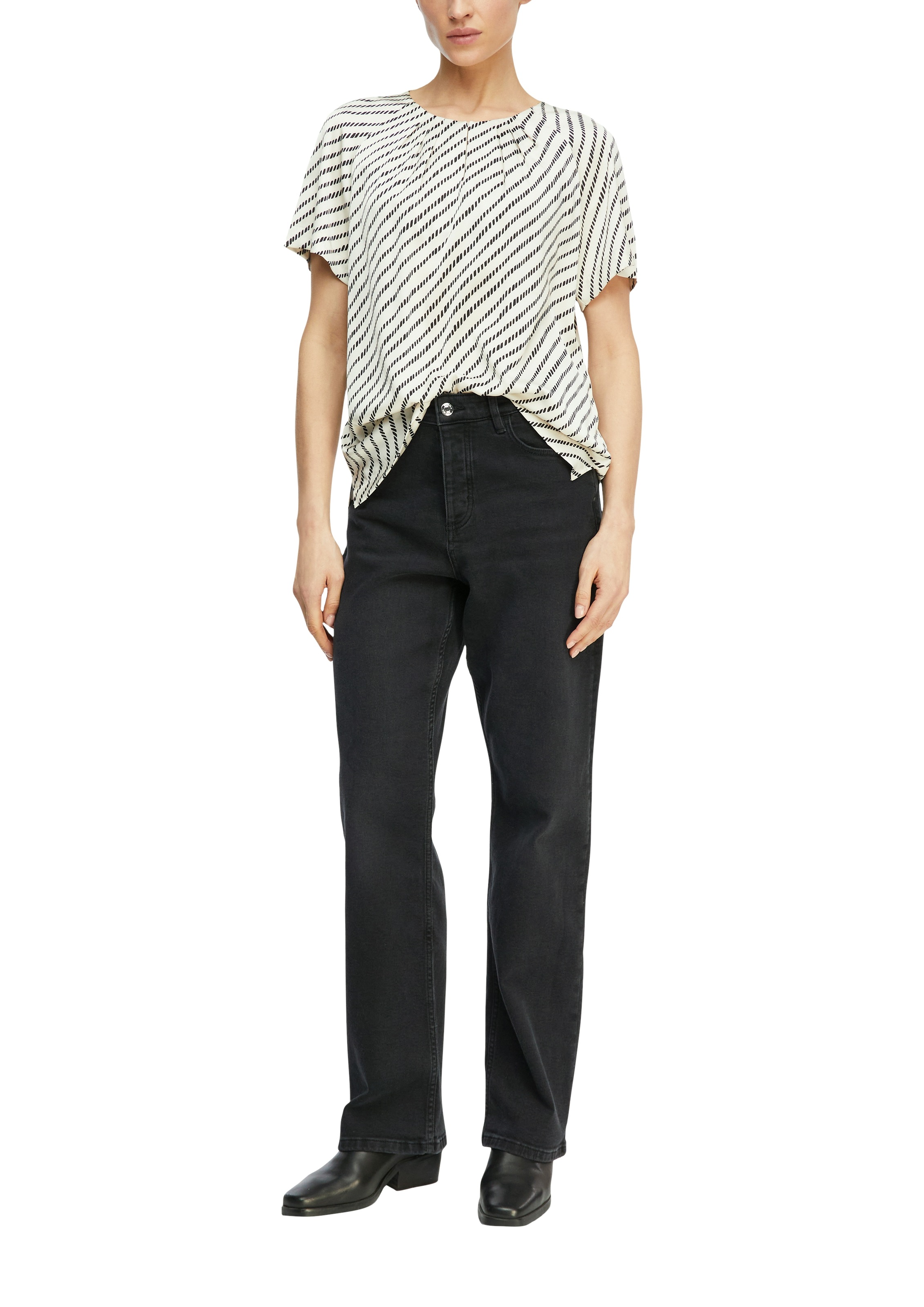 Thumbnail - Comma Shirtbluse mit Streifen Muster