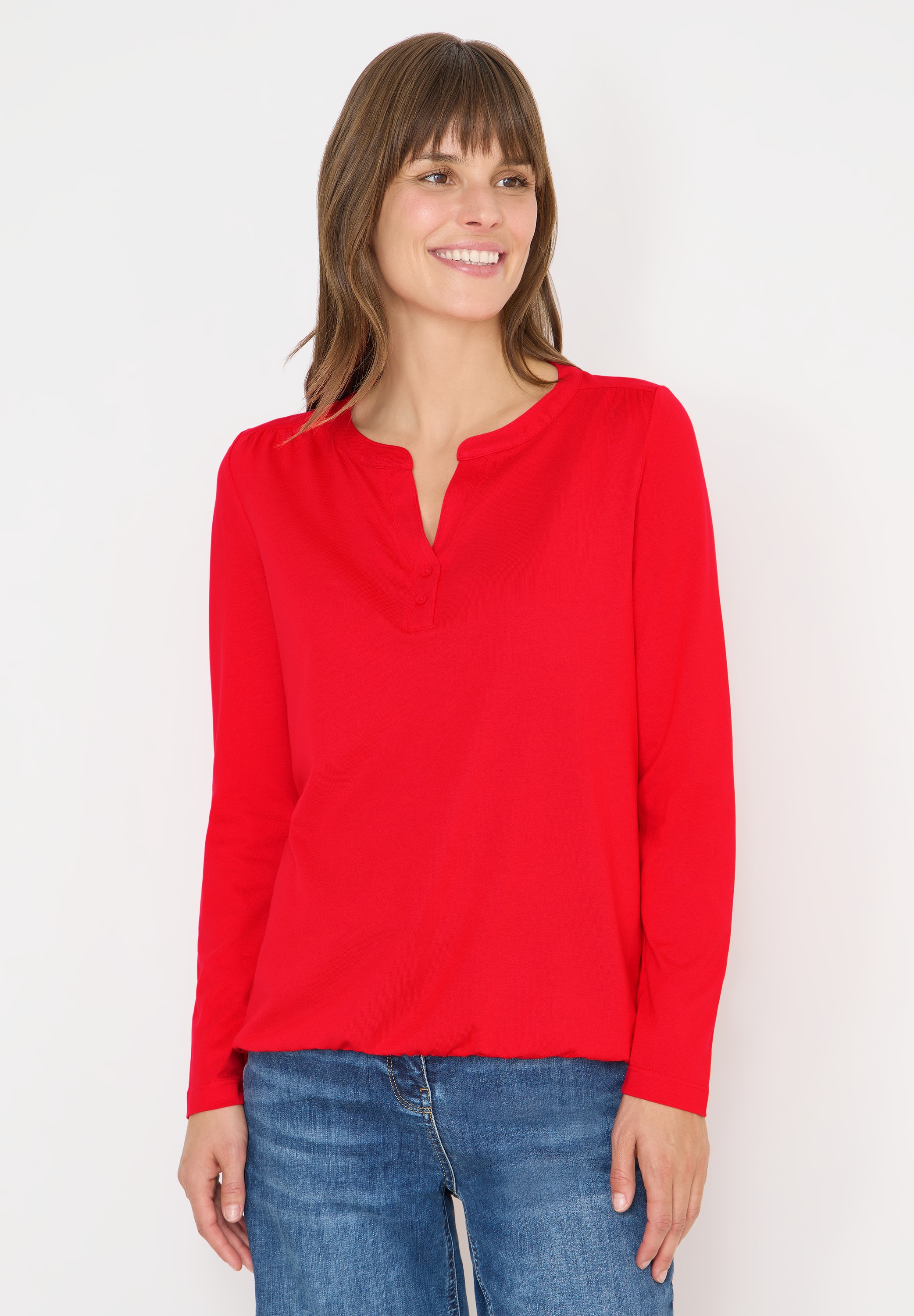 Cecil Langarmshirt im soften Baumwoll-Mix günstig online kaufen