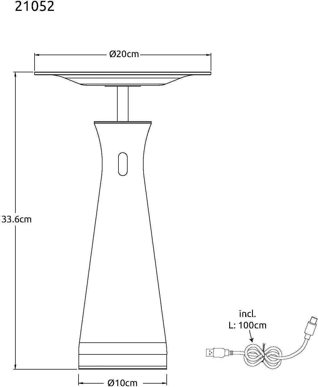 GLOBO LIGHTING LED Tischleuchte »TRAVERTIN« LED-Modul 1 Stk. Warmweiß Travertinstein Sockel