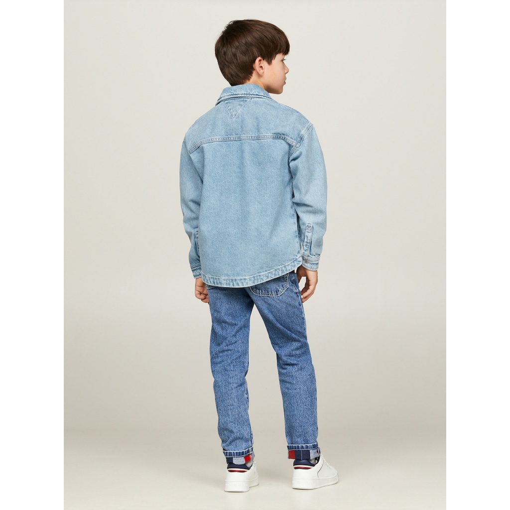 Tommy Hilfiger Jeansjacke »DENIM OVERSHIRT WORN MID WASH«, Kinder bis 16 Jahre