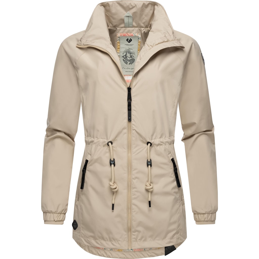 Ragwear Outdoorjacke »Tacy«, ohne Kapuze, wasserdichte Damen Übergangsjacke mit hohem Kragen