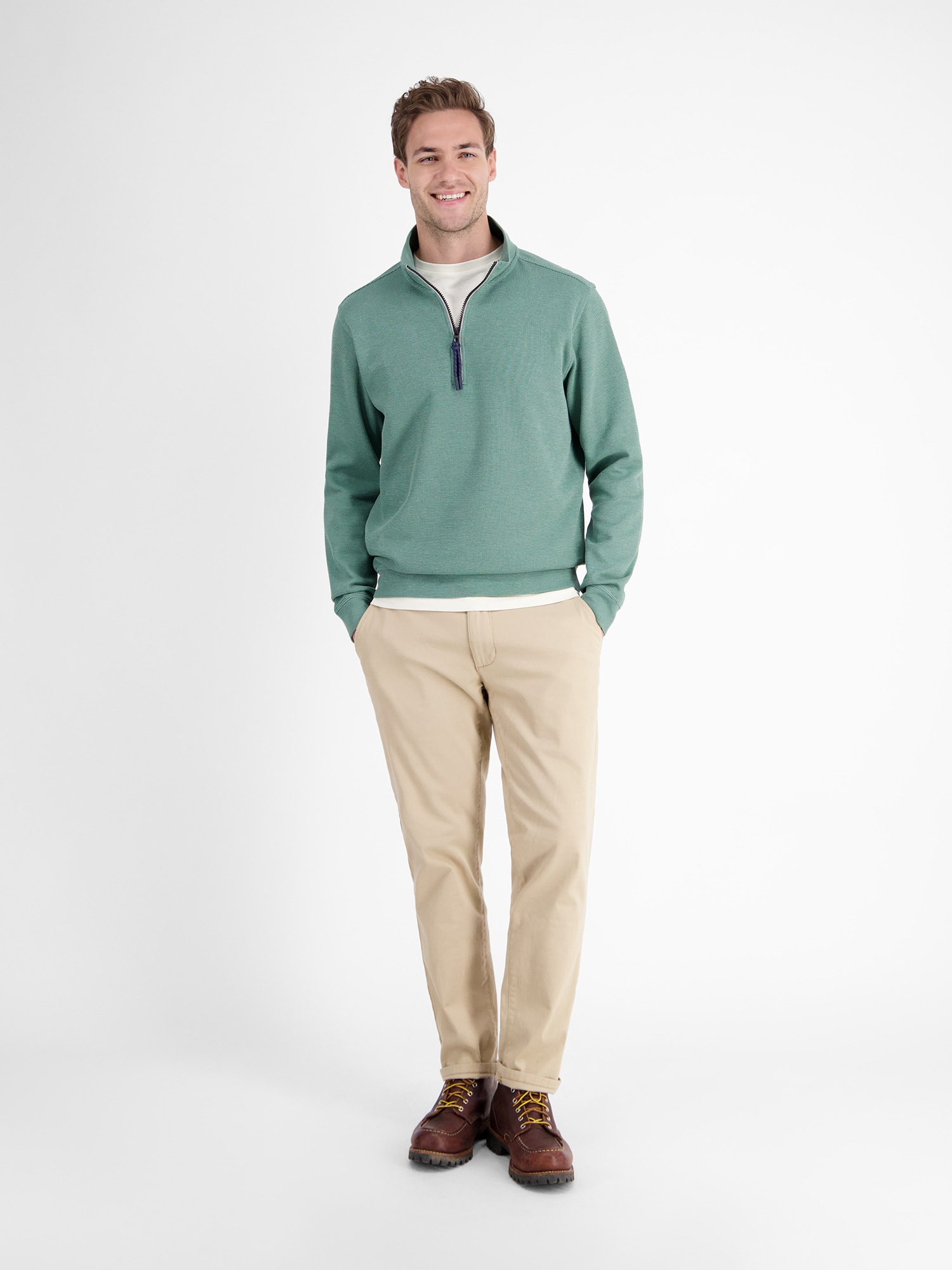 LERROS Sweatshirt »LERROS Unifarbener Sweattroyer für Herren«