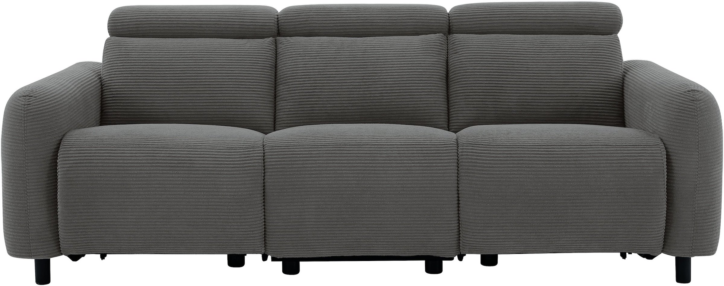 OTTO home 3-Sitzer »SKAANE Cord-Sofa, 229 cm, manuelle u. elektrische Relaxfunktion« Relax-Funktion in 2 Sitzen, Kopfteilverstellung, Federkernpolsterung