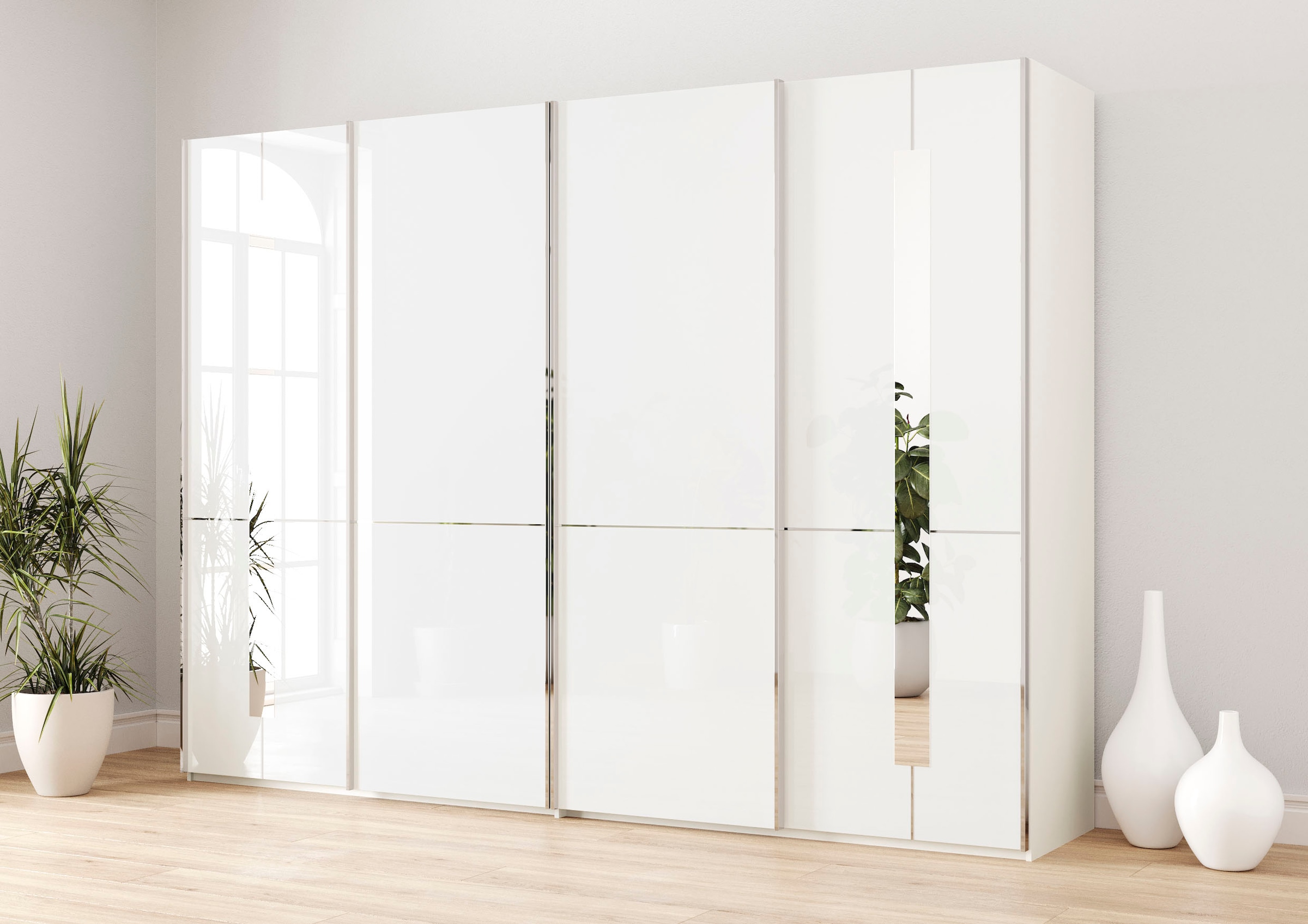 Musterring Schwebetürenschrank "Imola W" inkl. Einlegeböden und Kleiderstan günstig online kaufen