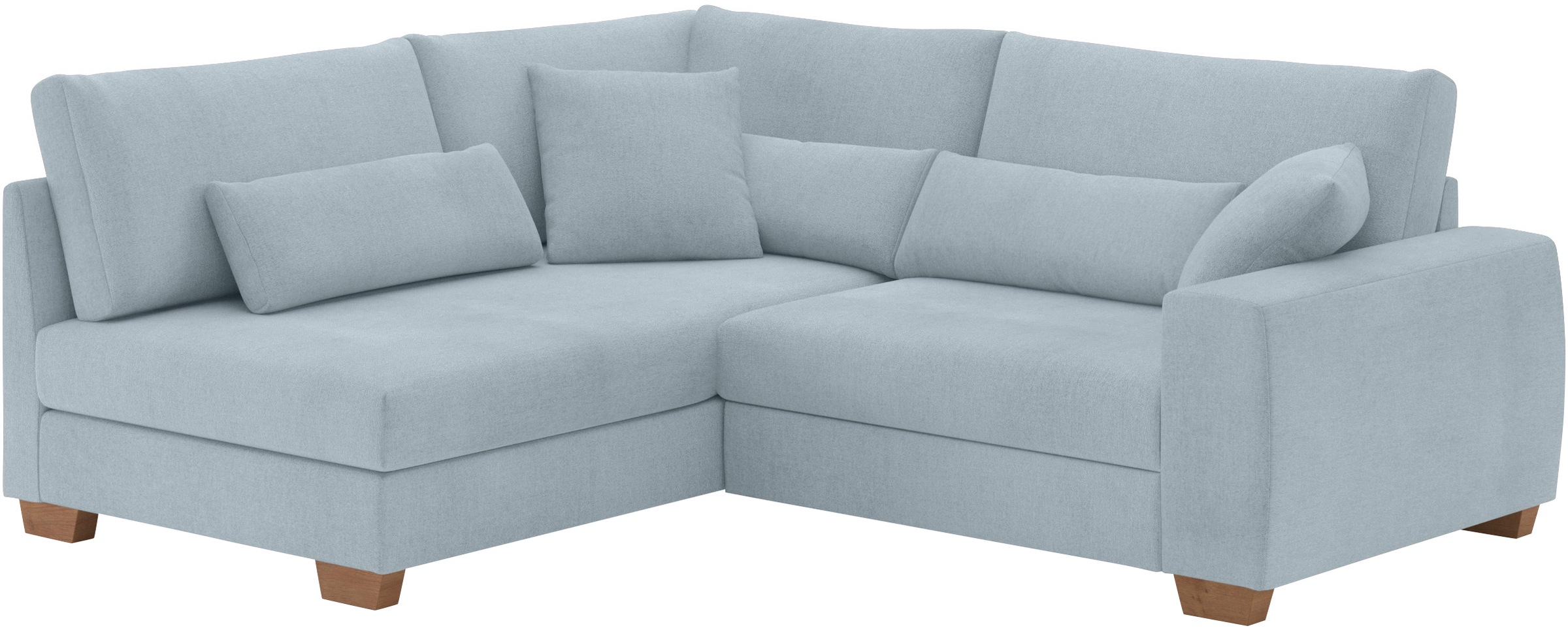 Mr. Couch Ecksofa »Helena L-Form, bis 140 kg belastbar«, mit Taschenfederkern, wahlweise mit Bettfunktion