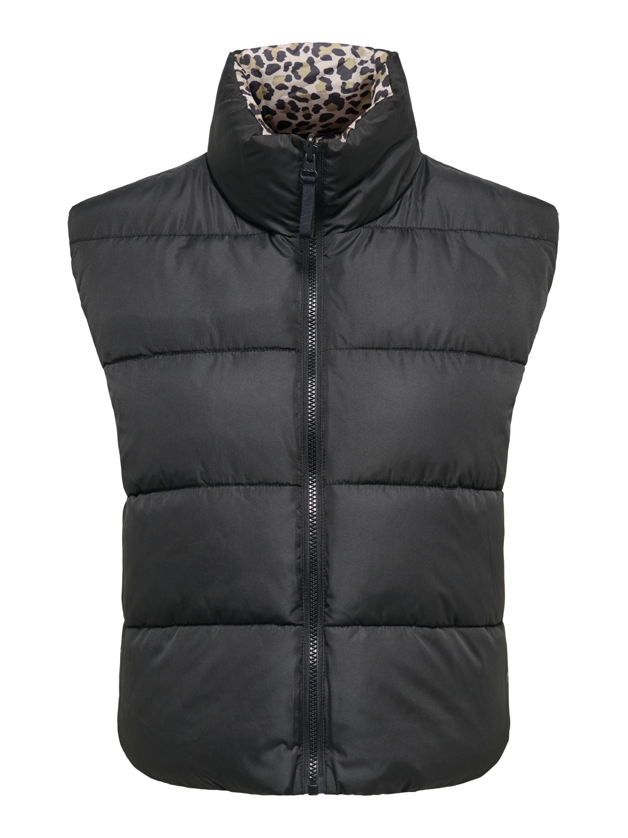 ONLY CARMAKOMA Steppweste "CARNEWTAMMY REVERSIBLE VEST OTW" Polyester, beidseitig tragbar, zum Wenden, Animal-Print