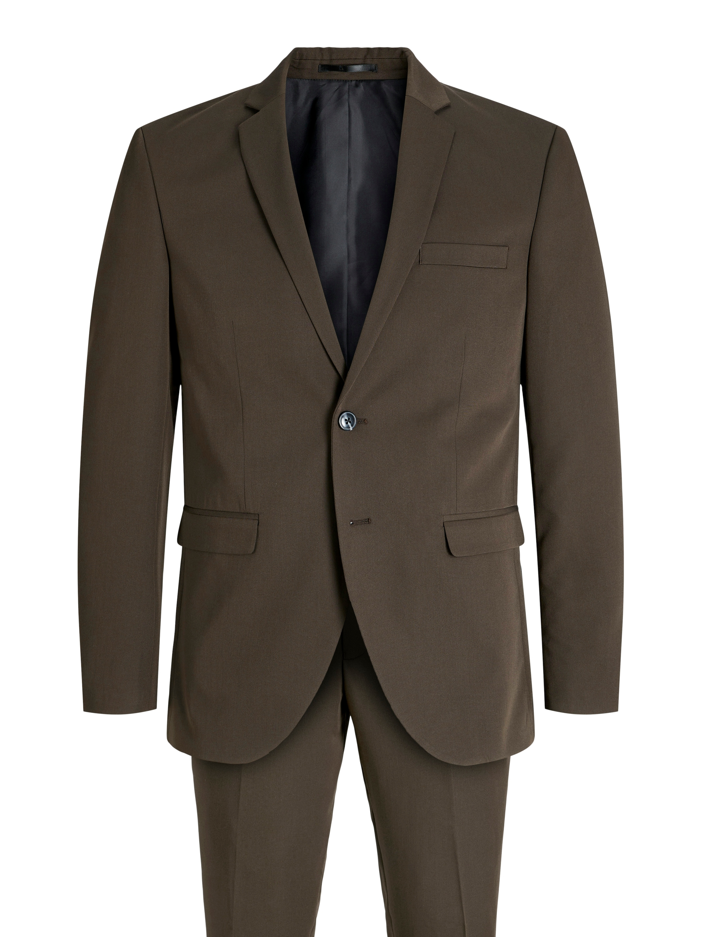 Jack & Jones Anzug »JPRFRANCO Extra schmal, pflegeleicht, stilvoll mit fallendem Revers«, (Packung, 2 tlg.), slim fit, unifarben, modisch, slim fit, Kunstfaser