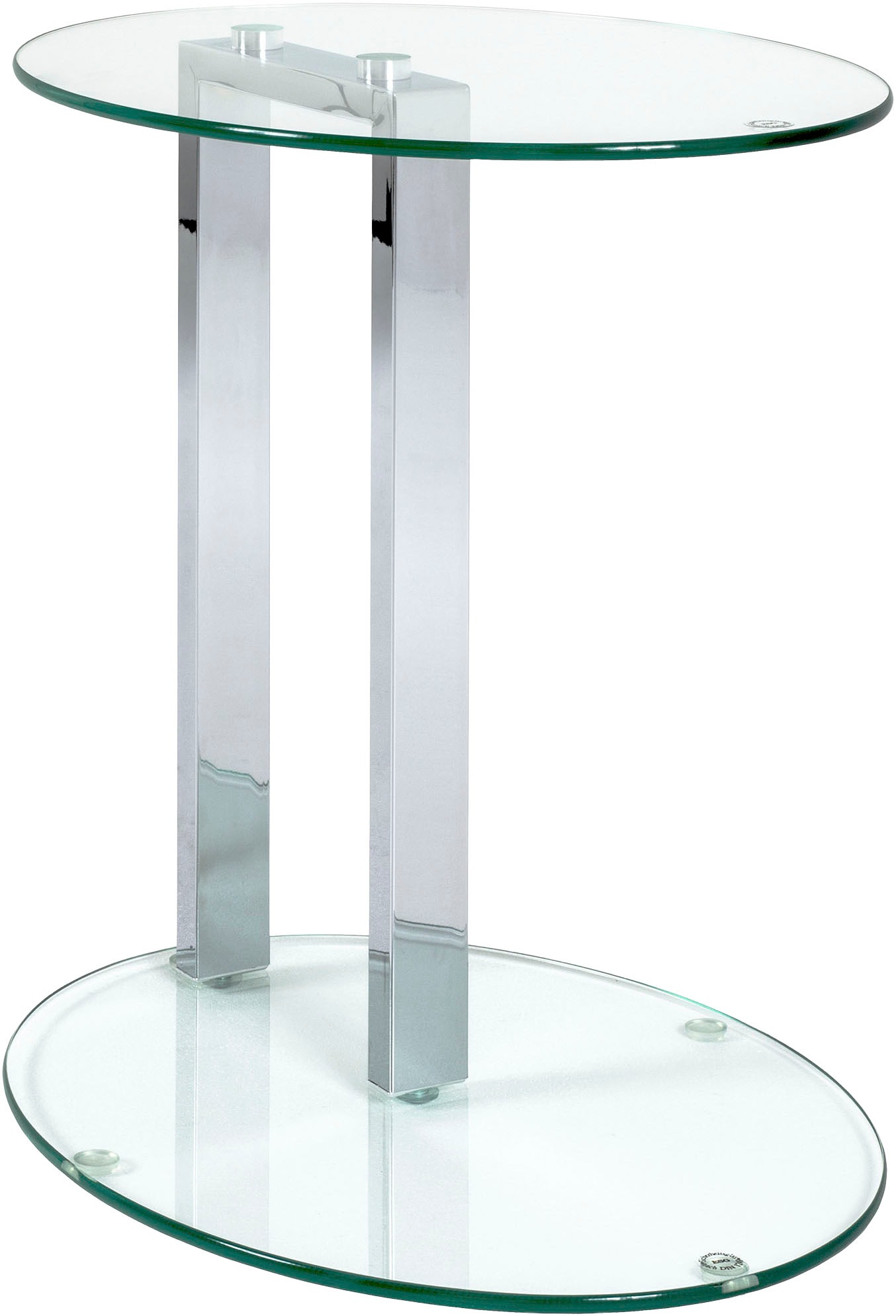 Table d'Appoint Ovale "Antilles" 50cm Transparent