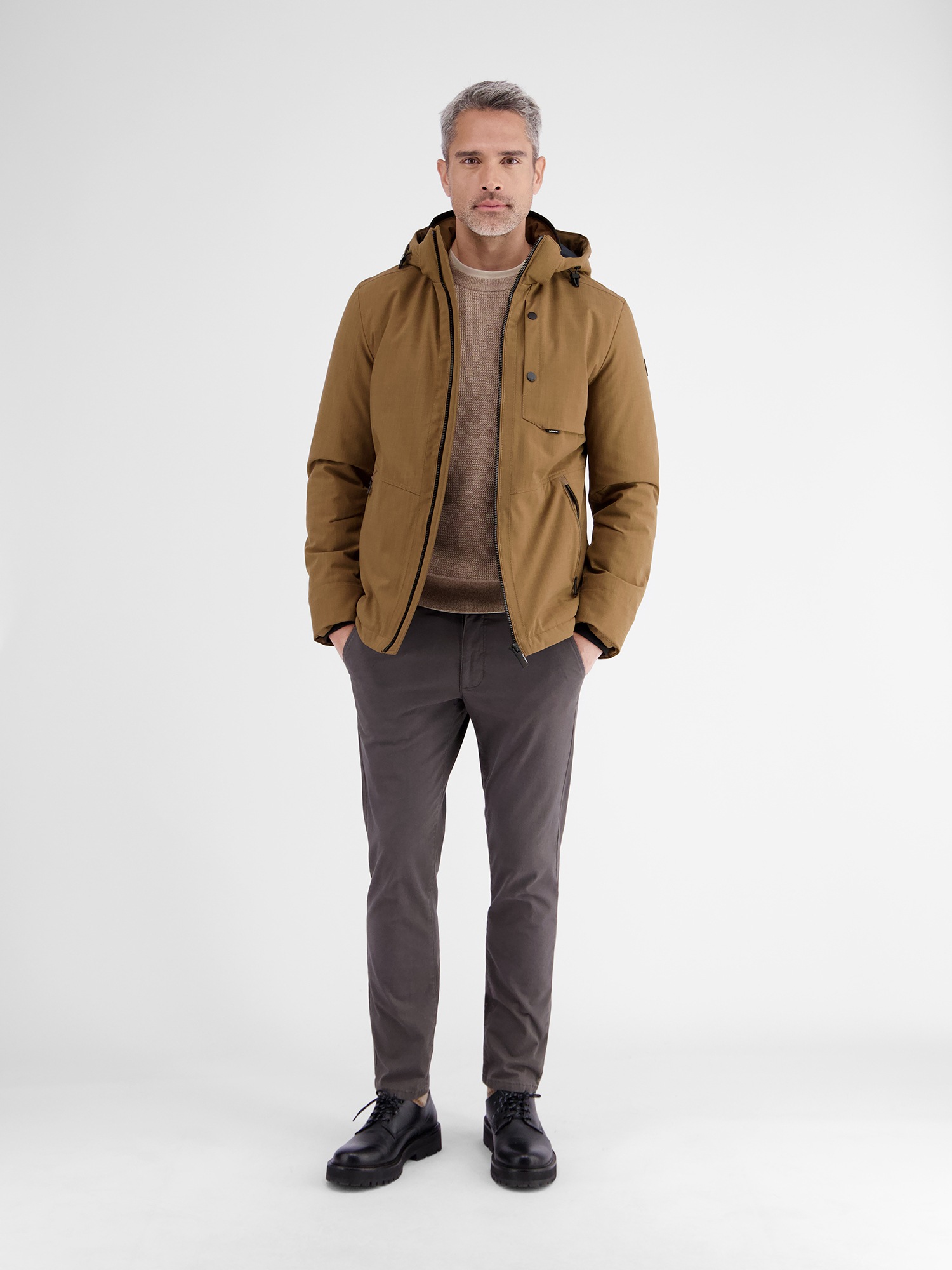 LERROS Blouson »LERROS Herren Blouson in Stukturoptik«, mit Kapuze, Wasser- und windabweisend