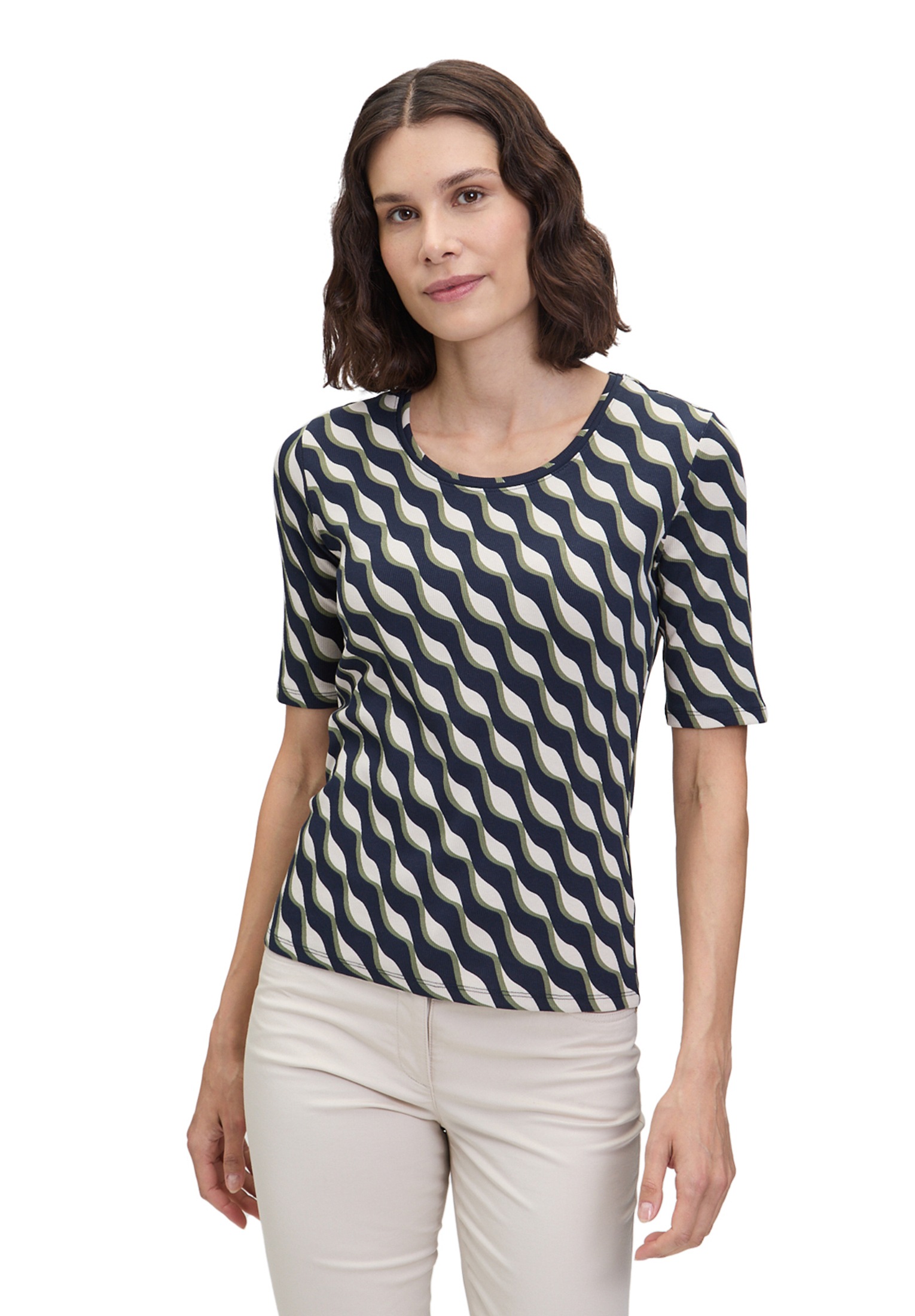 Betty Barclay Kurzarmshirt "Betty Barclay Basic Shirt mit Rippenstruktur", günstig online kaufen