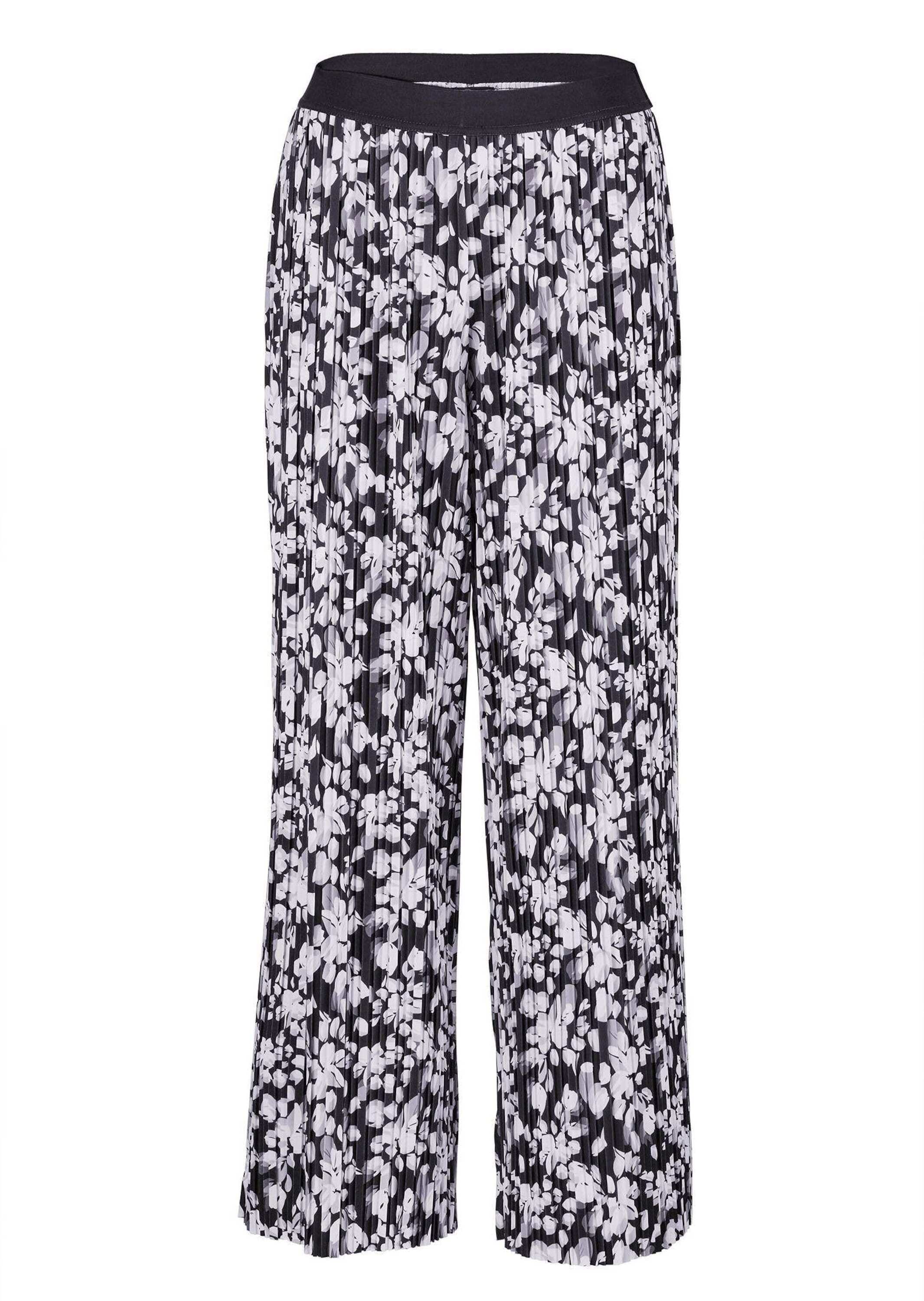 GOLDNER "Kurzgröße Florale, elegante VERA Hose" Mit glattem Gummibund