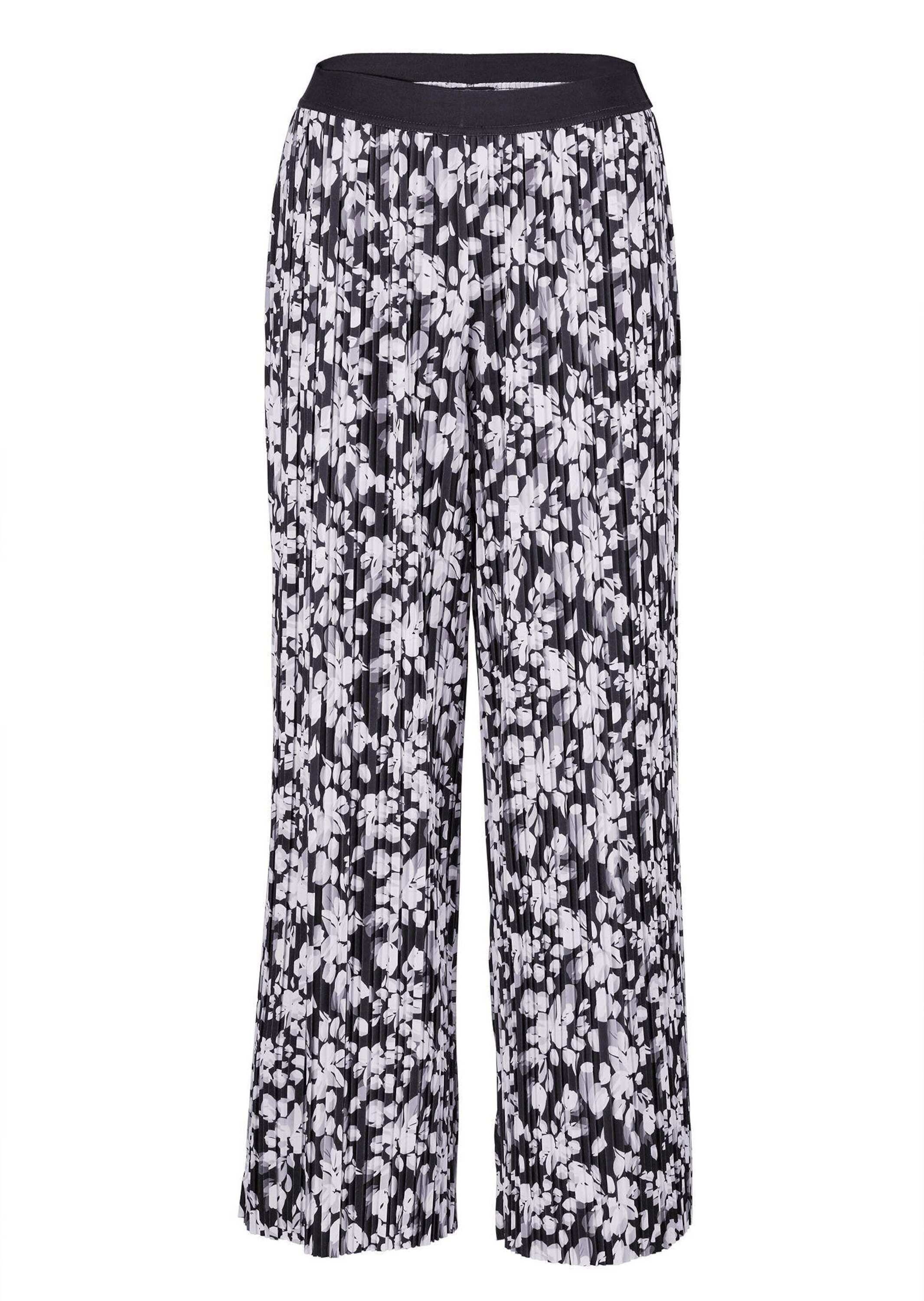 GOLDNER Schlupfhose "Florale, elegante VERA Hose" Mit glattem Gummibund