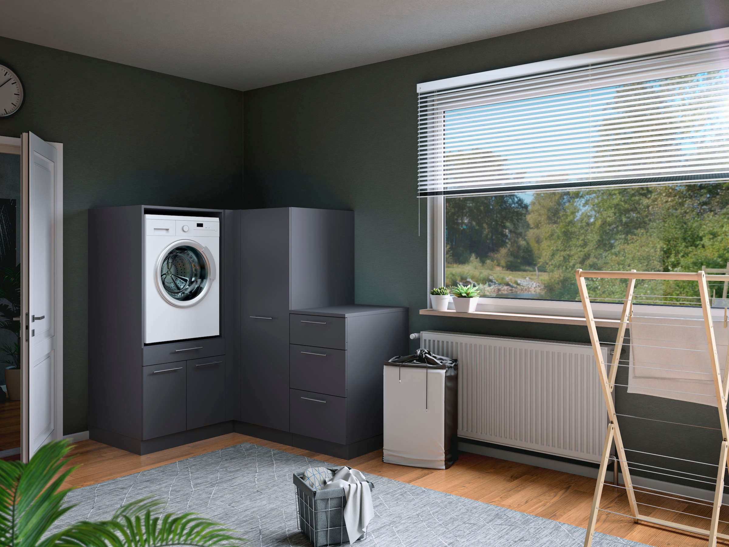 Laundreezy Mehrzweckschrank-Set »Laundreezy, 3-tlg. Mehrzweckschrank-Set B/H/T 150/162/68 cm« 3 Stk. tlg.