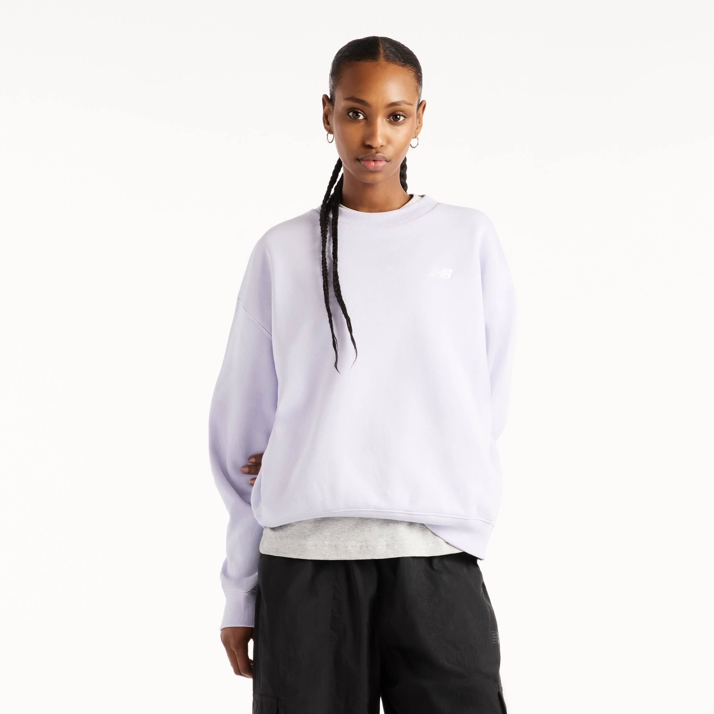 New Balance Sweatshirt "SPORT ESSENTIALS FLEECE CREW", mit Rundhalsausschnitt, weiches Fleece, aus Baumwolle und Polyester