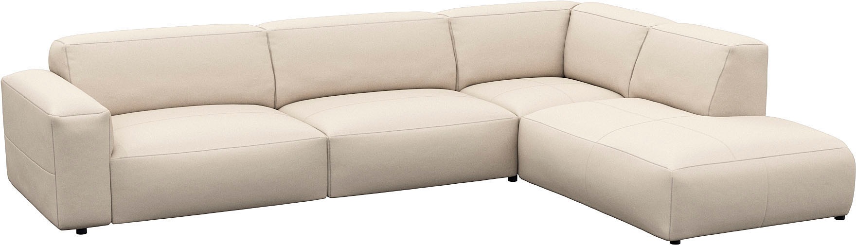 FLEXLUX Ecksofa "Lucera, super bequem durch hochwertigen Sitzaufbau mit Kal günstig online kaufen