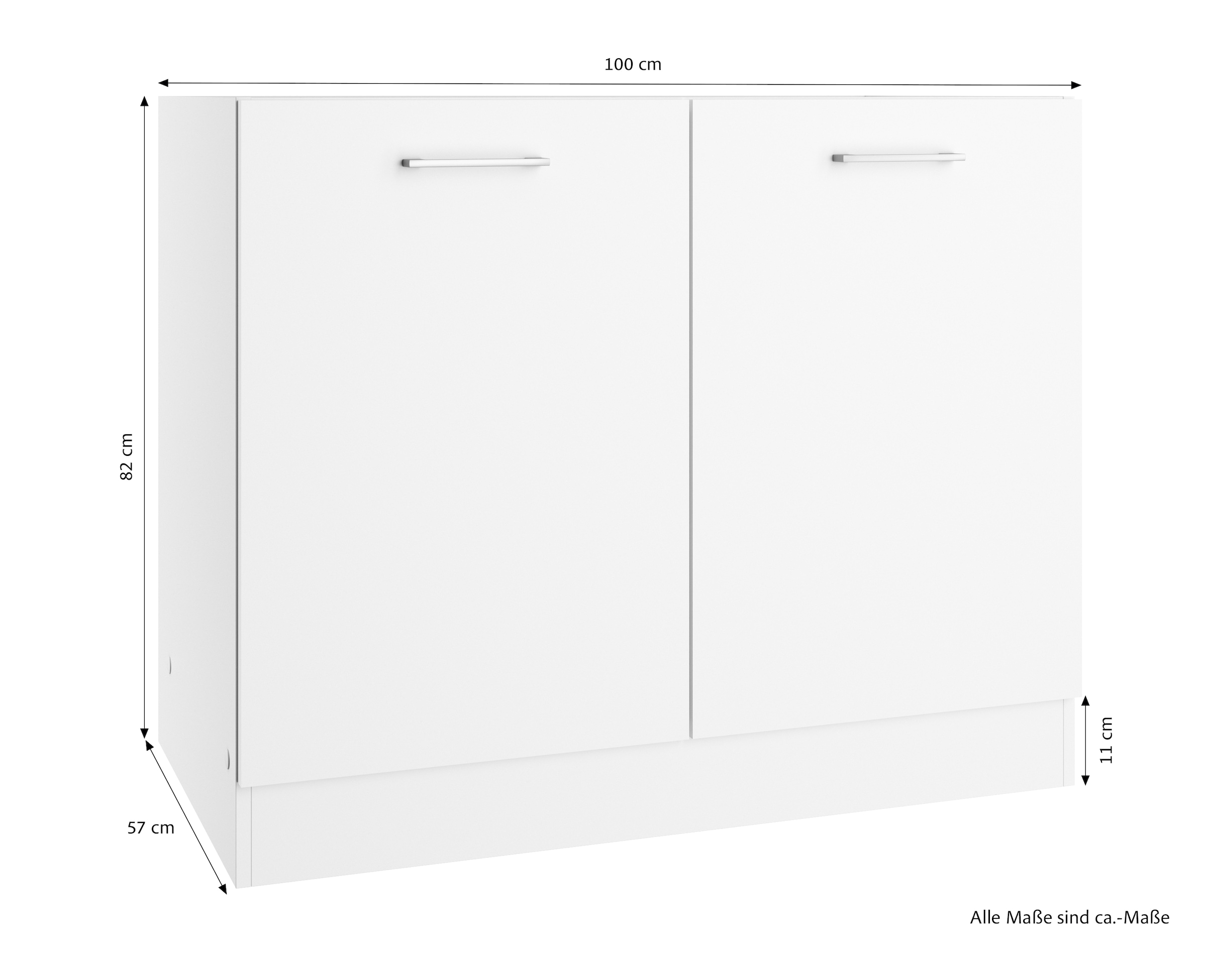 KOCHSTATION Spülenschrank »KS-Milan« Spülenschrank 100 cm, matte oder hochglänzende Fronten