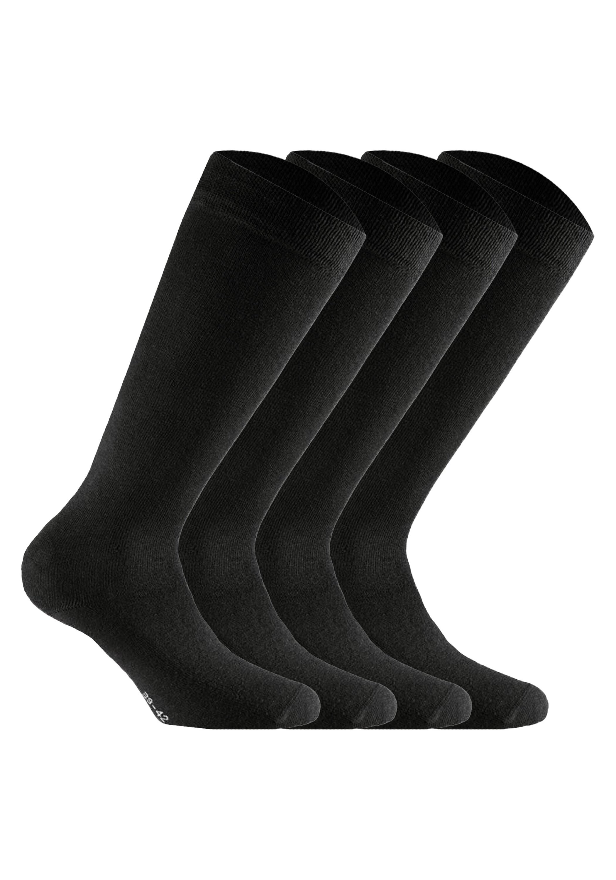 Rohner Socks Kniestrümpfe "Socken Basic Cotton II Long 4er Pack" günstig online kaufen