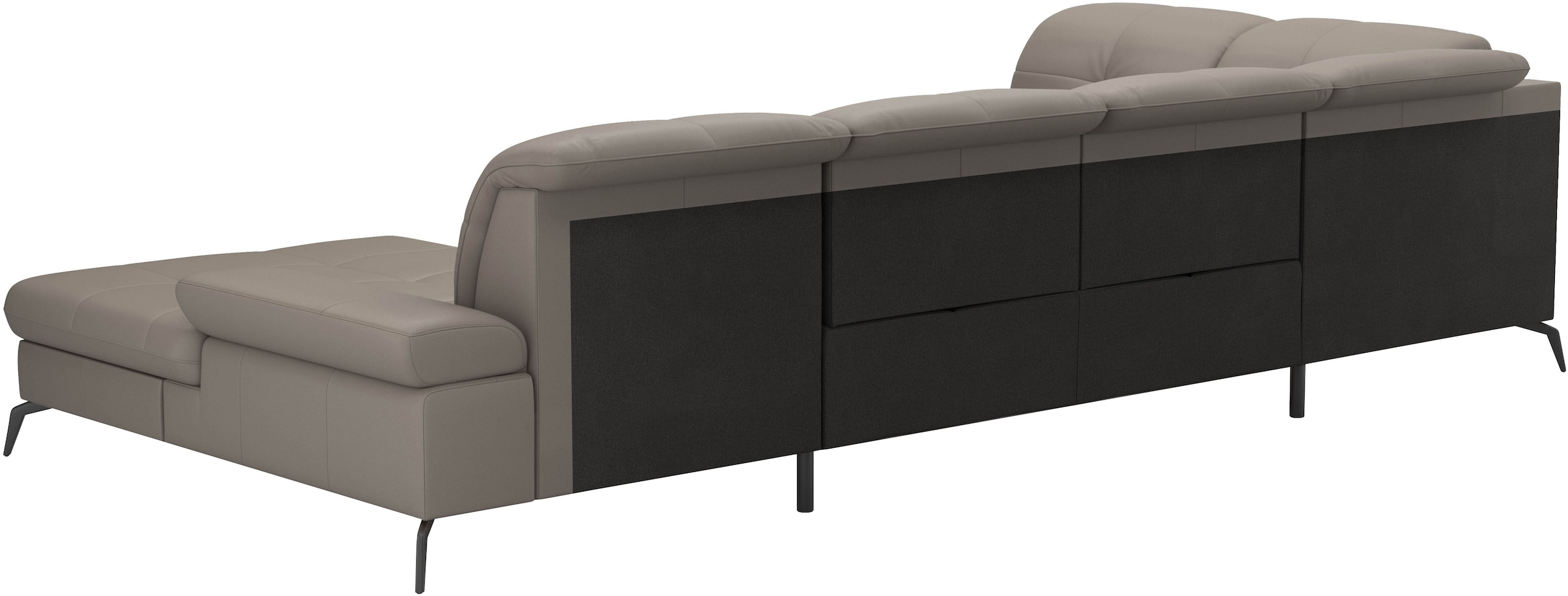 sit&more Wohnlandschaft »Amica, U-Form, inkl. Sitztiefenverstellung und Armteilverstellung«, wahlweise mit Kopfteilverstellung, Bettfunktion und Bettkasten