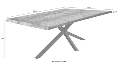 SIT Esstisch »Tops&Tables«, mit Tischplatte aus Altholz mit Farbresten kaufen
