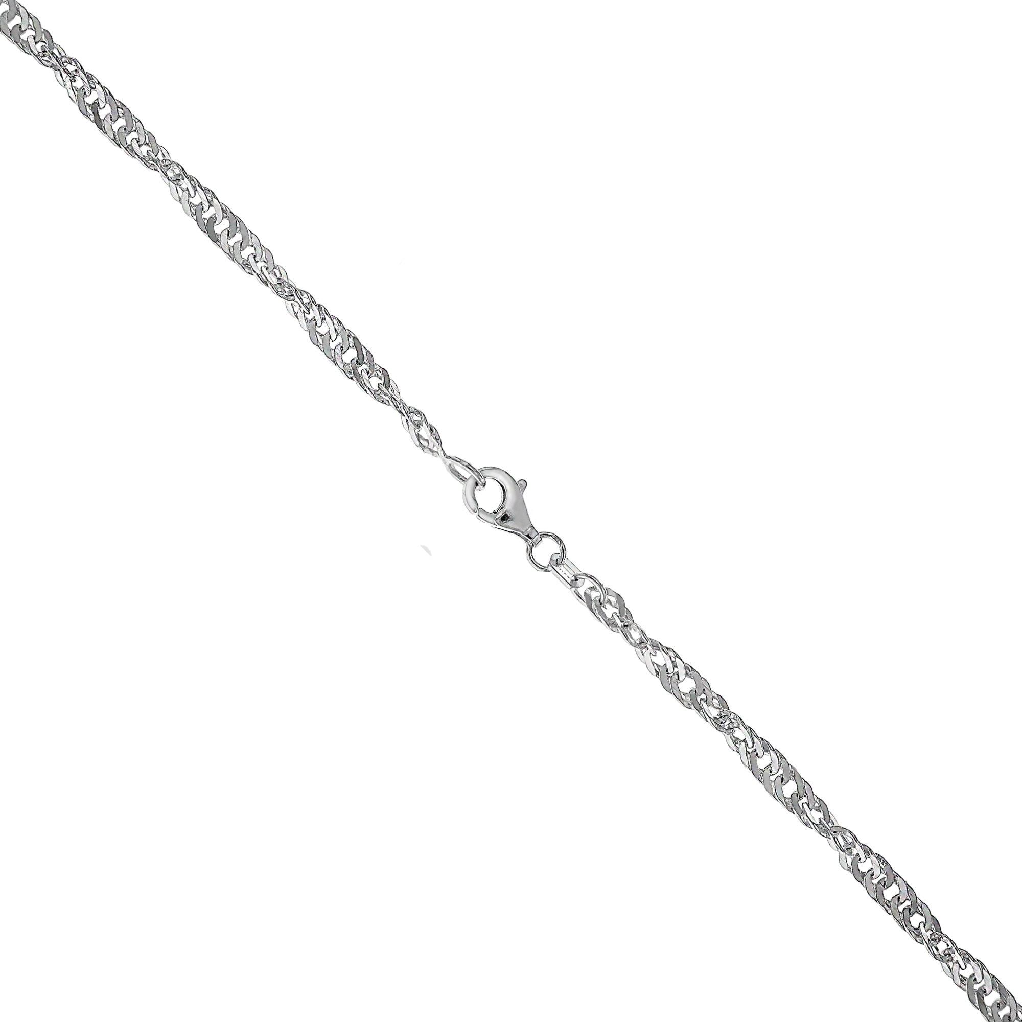 Vivance Collierkettchen »925/- Sterling Silber weiss Singapurkette 55 cm«  für bestellen | BAUR
